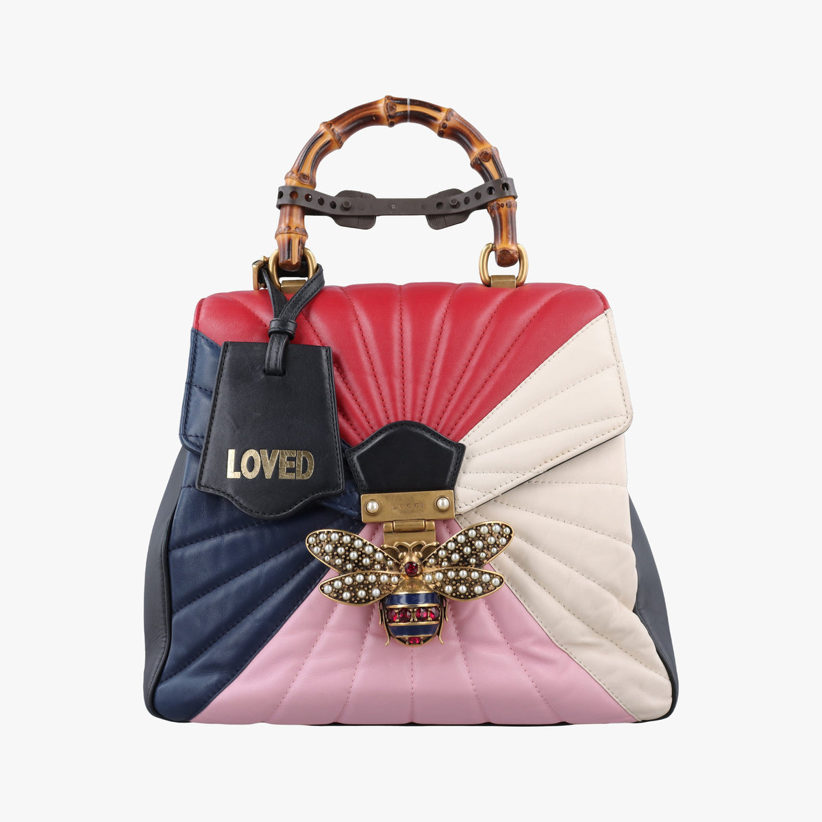 Queen Margaret Bamboo Multicolour Leather 476664 H0222474126クイーンマーガレット バンブー マルチカラー レザー 476664 H0222474126