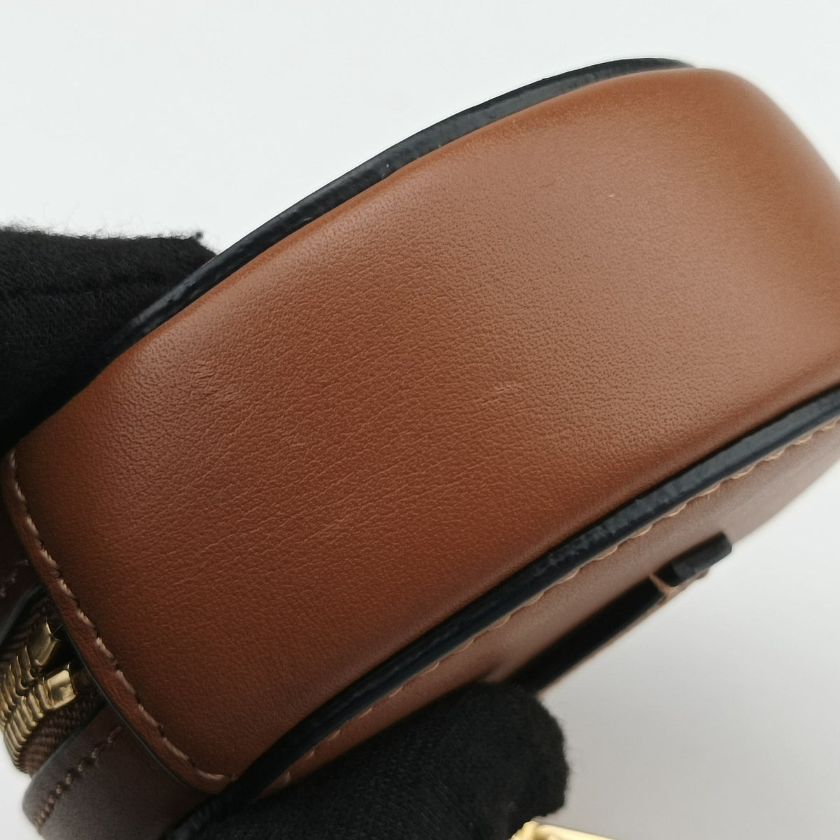 Cookie pouch Brown Leather 10 21 33クッキー ポーチ ブラウン レザー 10 21 33