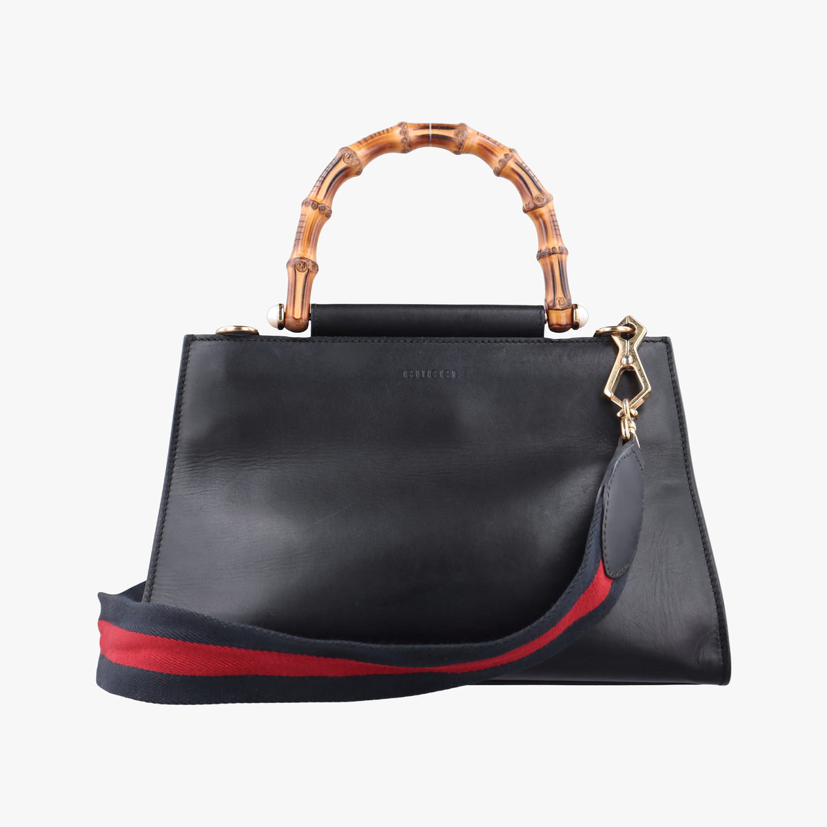 Bamboo Web Nymphaea Black Leather 459076 E021144074ニムフェア バンブー ウェブ ブラック レザー 459076 E021144074