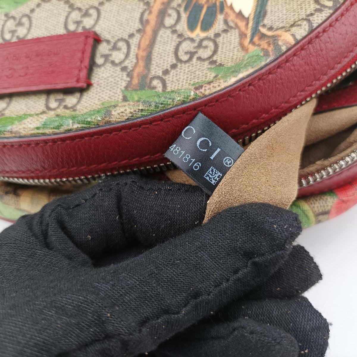 GG Supreme Tian Beige×multicolor PVC coated canvas×Leather 427042 G020481816GGスプリームティアン ベージュ×マルチカラー PVCコーティングキャンバス×レザー 427042 G020481816