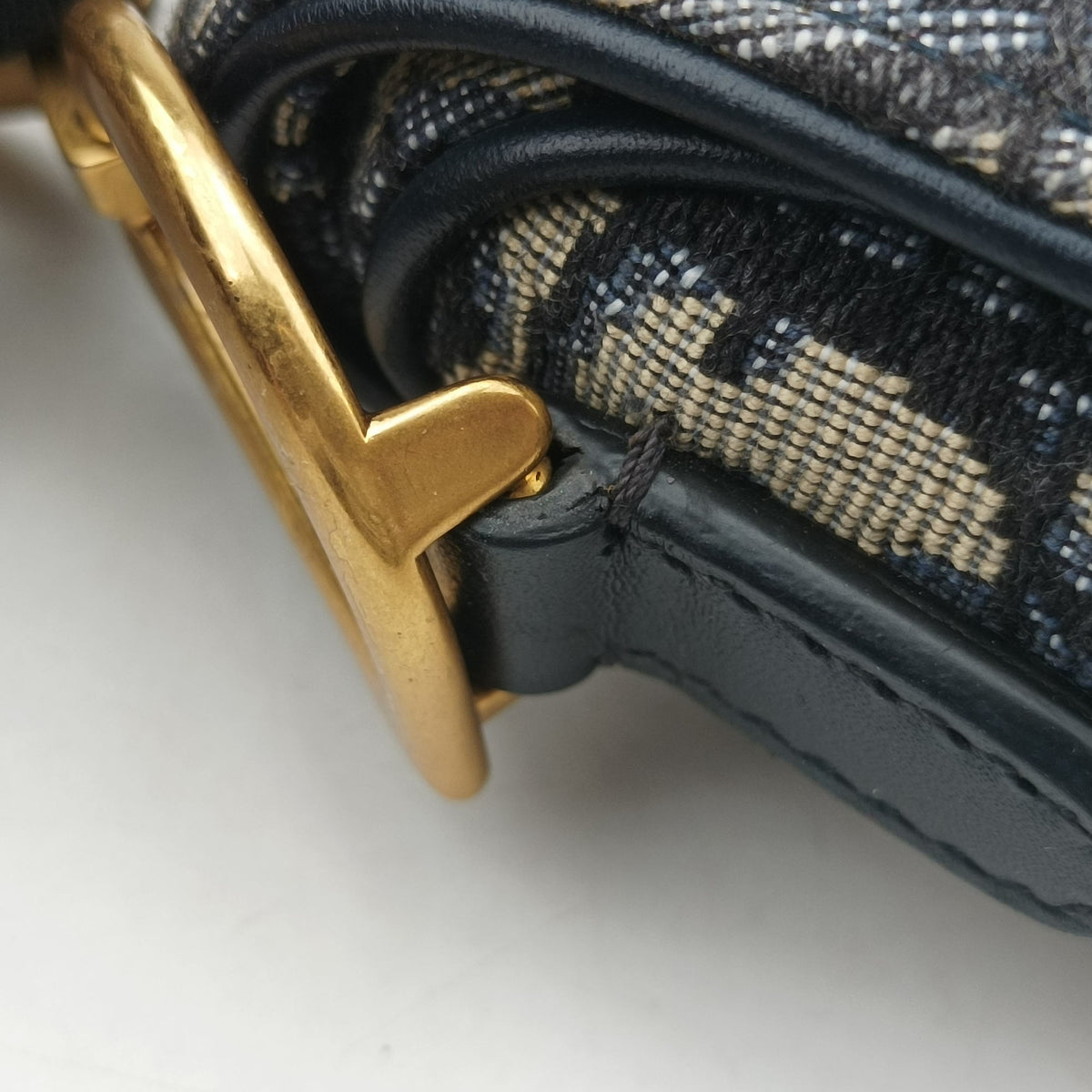 Saddle Navy Jacquard × Leather 05-RU-0231サドル ネイビー ジャガード×レザー 05-RU-0231