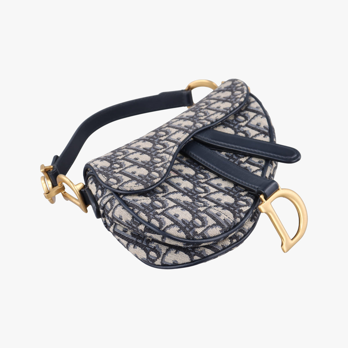 Saddle Navy Jacquard × Leather 05-RU-0231サドル ネイビー ジャガード×レザー 05-RU-0231