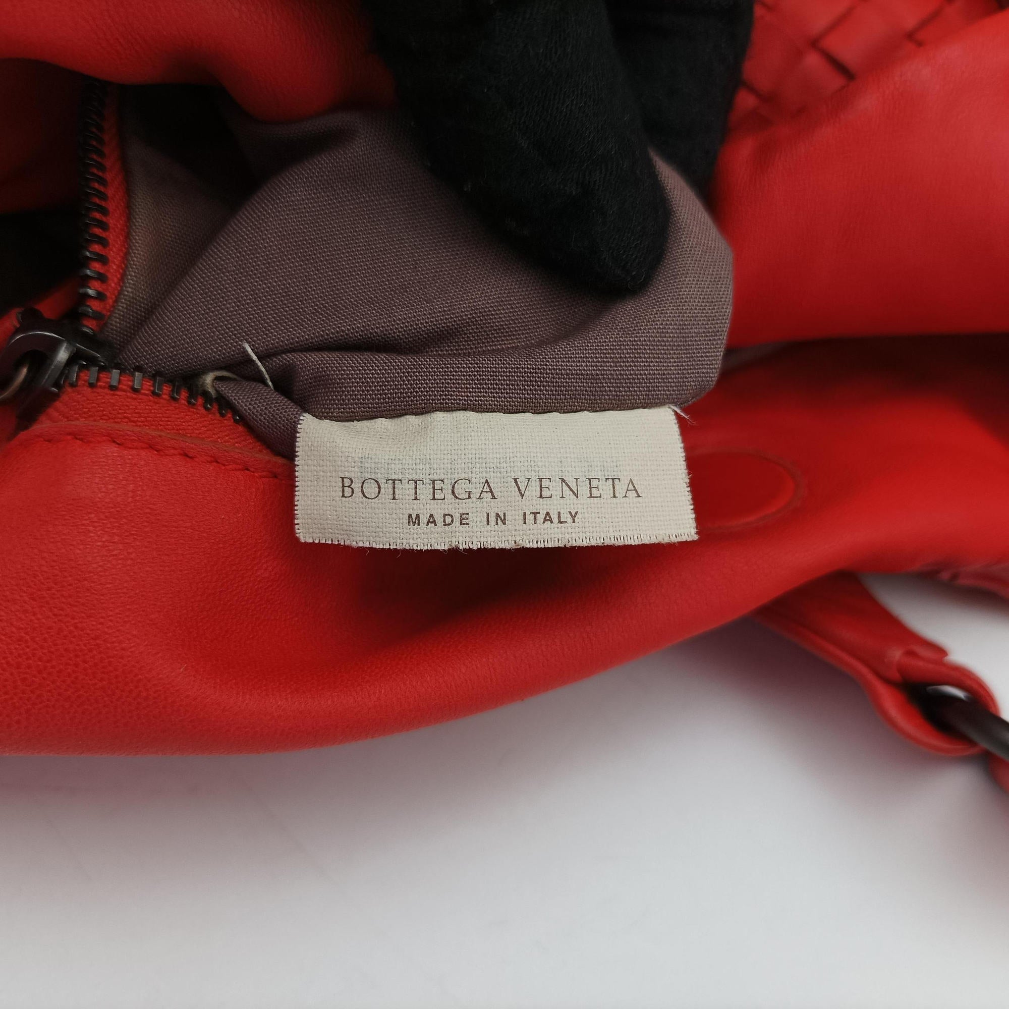 CAMPANA Intrecciato Red lambskin B00106913Mカンパーナ イントレチャート レッド ラムスキン B00106913M