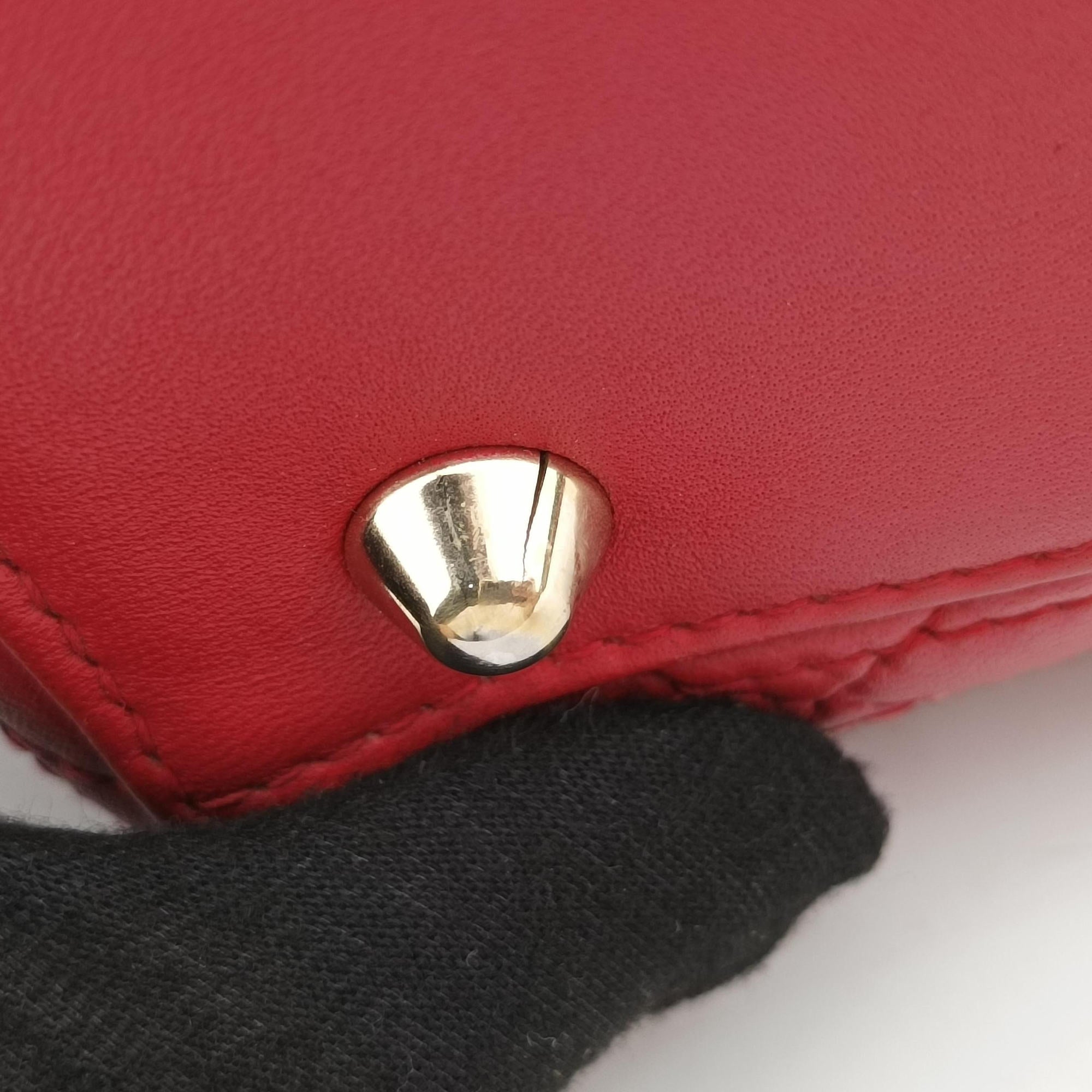 Lady Dior Red lambskin 15-BO-0143レディディオール レッド ラムスキン 15-BO-0143