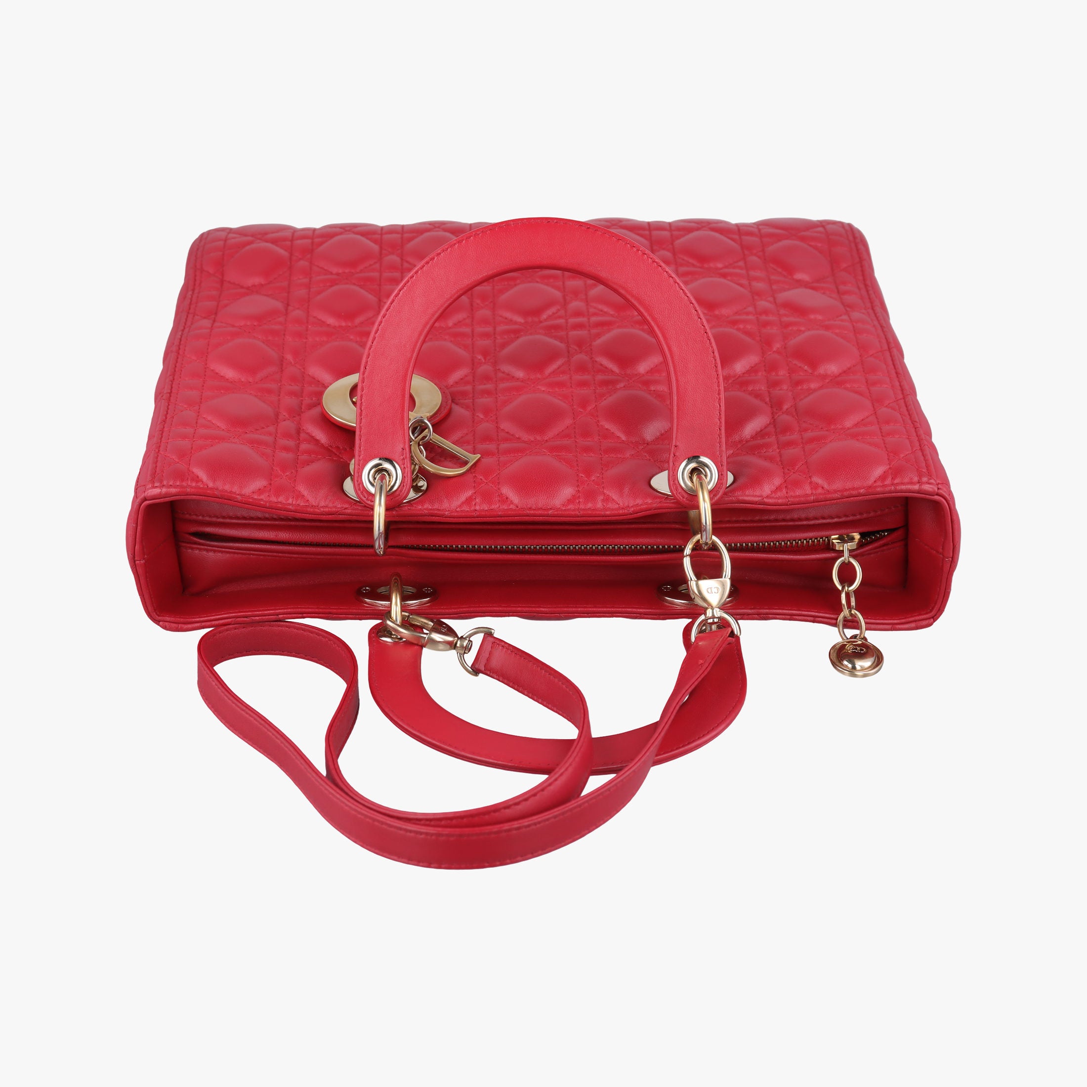 Lady Dior Red lambskin 15-BO-0143レディディオール レッド ラムスキン 15-BO-0143