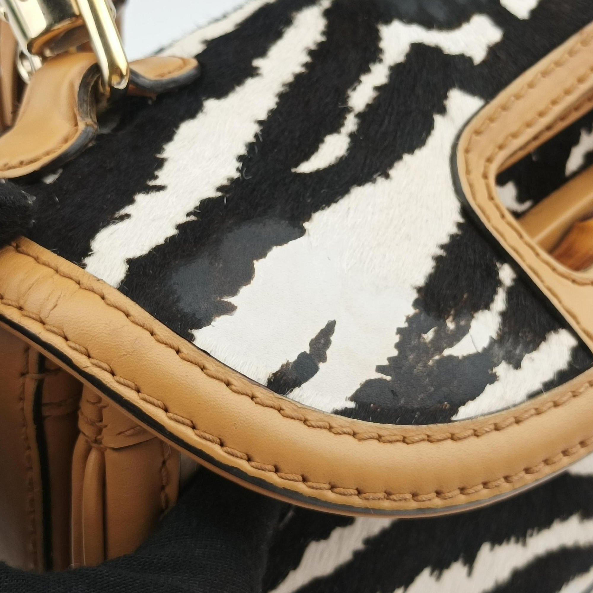 New Bamboo Multicolour ponyhair×Leather 254884 I011179985ニューバンブー マルチカラー ハラコ×レザー 254884 I011179985