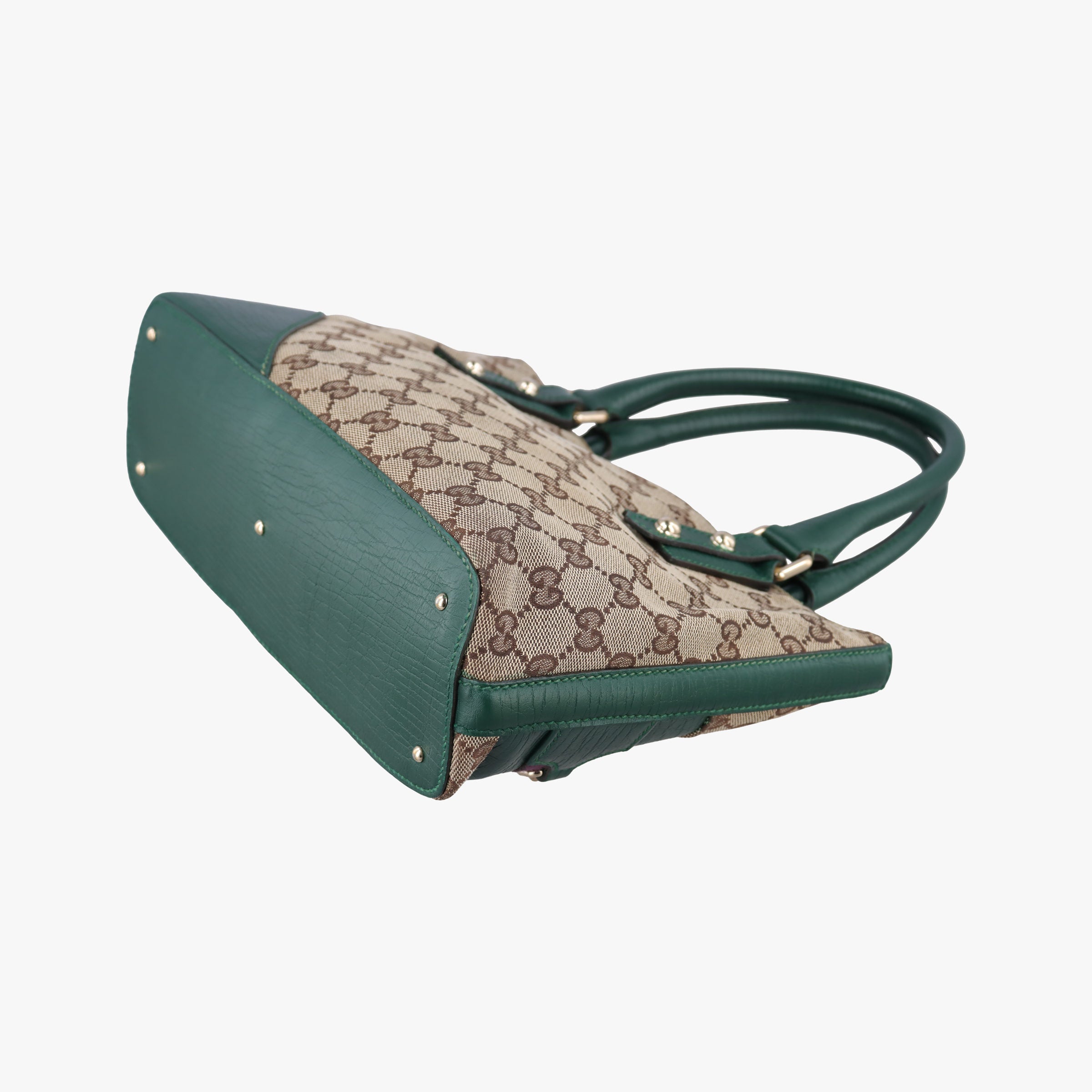 Horsebit Hasler Green × Brown GGCanvas×Leather 137475 ホースビット ハスラー グリーン × ブラウン GGキャンバス×レザー 137475