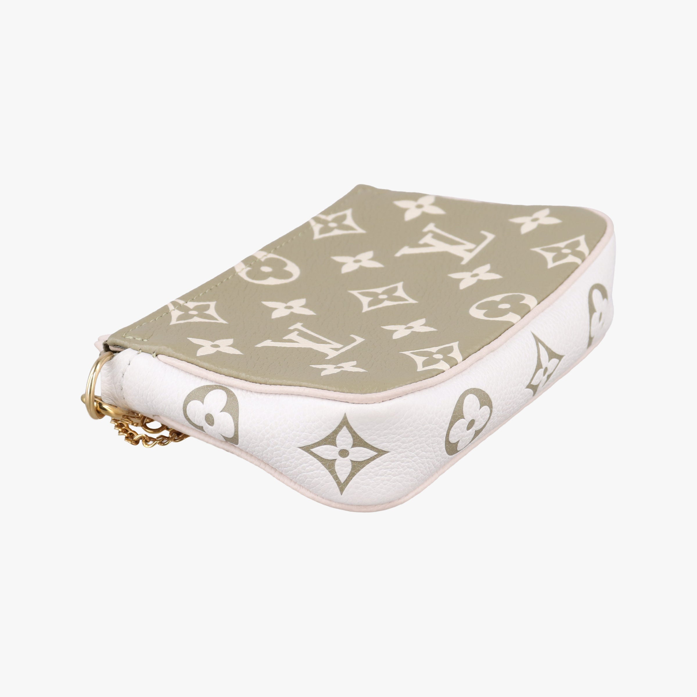 Mini Pochette Accessoires Khaki × Beige Monogram Empreinte M81284 IC Chipミニポシェットアクセサリー カーキ × ベージュ モノグラム アンプラント M81284 ICチップ