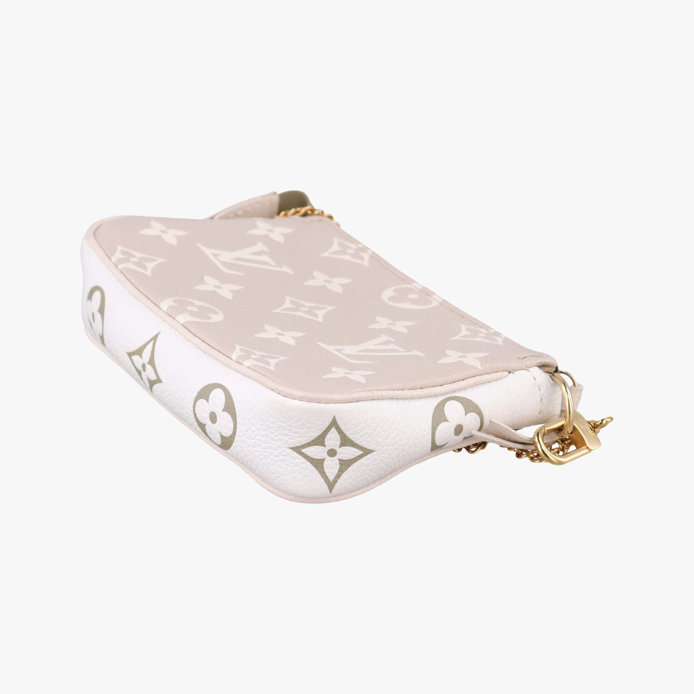 Mini Pochette Accessoires Khaki × Beige Monogram Empreinte M81284 IC Chipミニポシェットアクセサリー カーキ × ベージュ モノグラム アンプラント M81284 ICチップ
