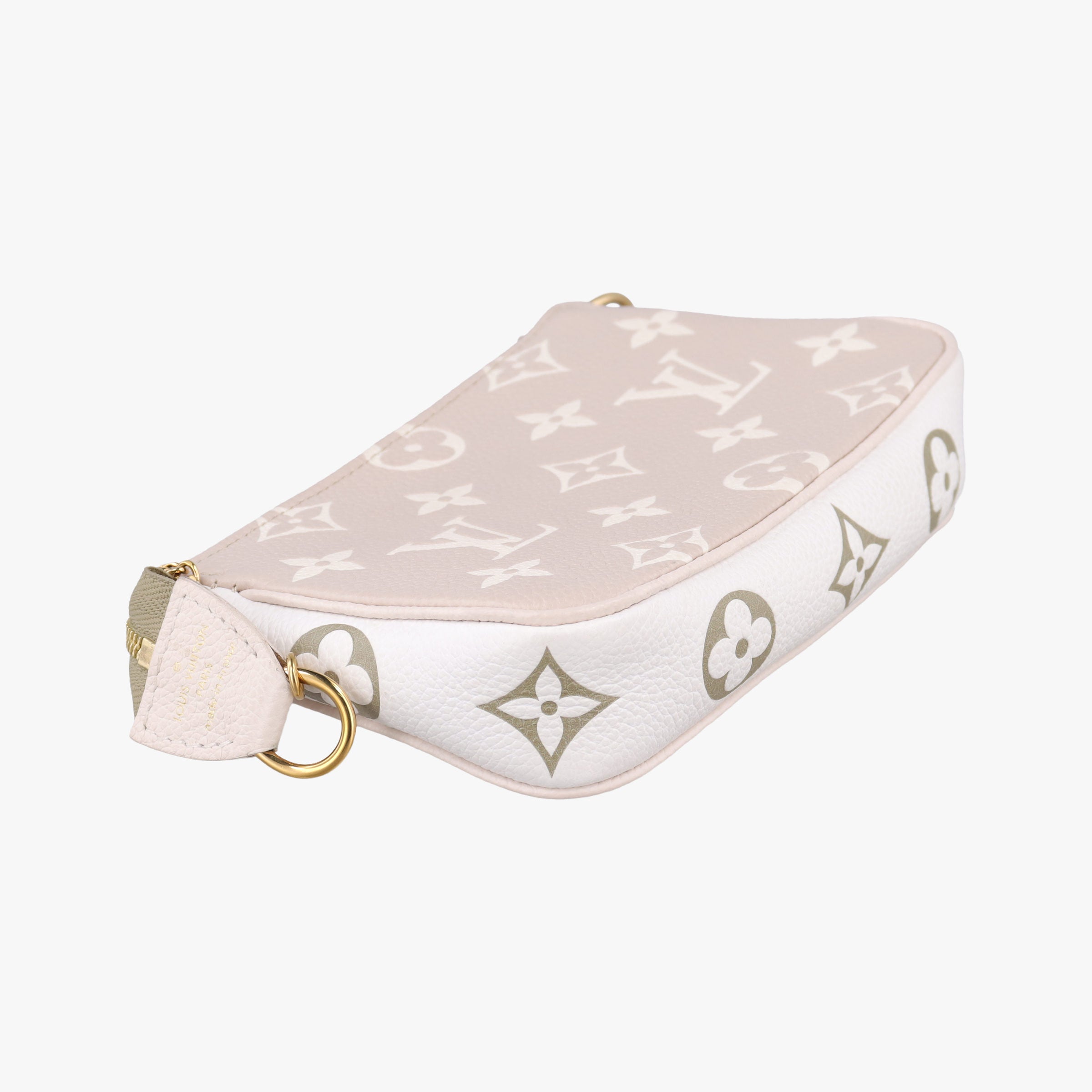Mini Pochette Accessoires Khaki × Beige Monogram Empreinte M81284 IC Chipミニポシェットアクセサリー カーキ × ベージュ モノグラム アンプラント M81284 ICチップ
