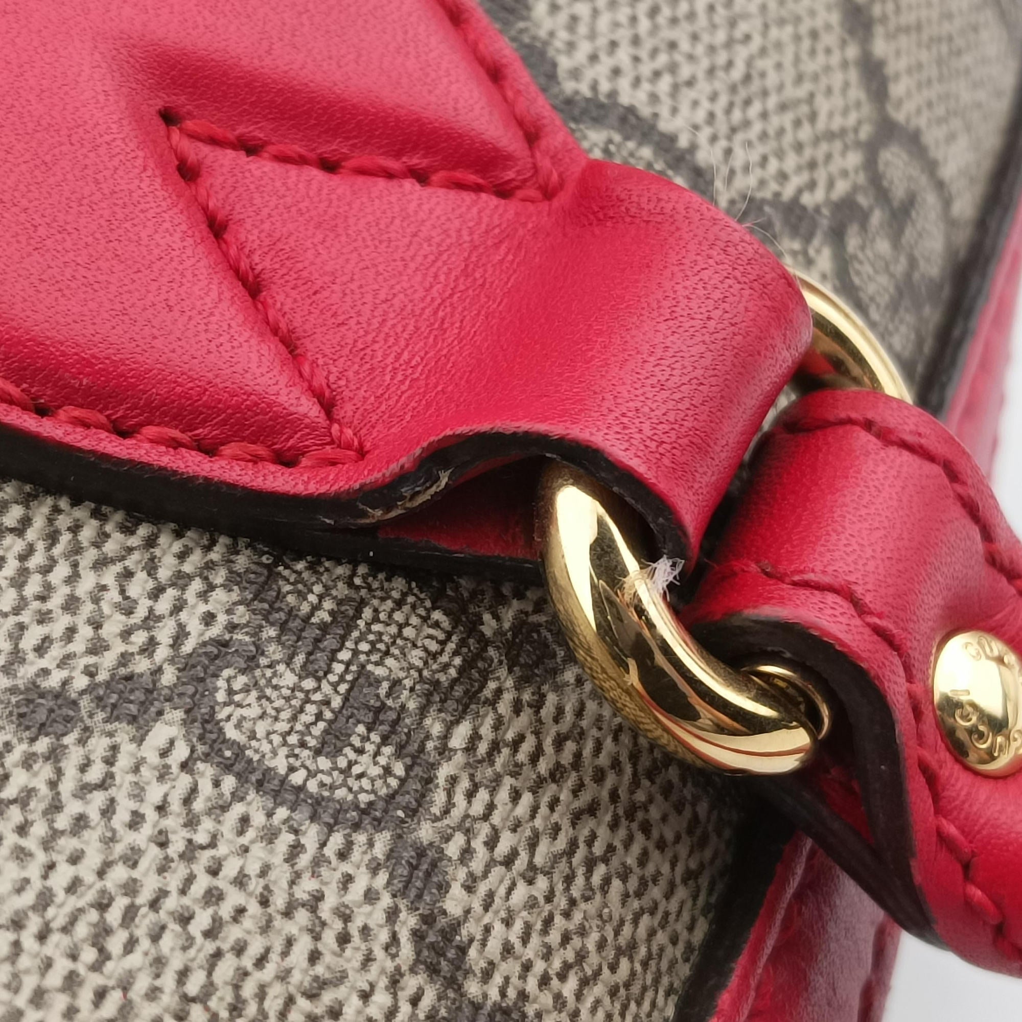 GG SUPREME Beige×Multicolour PVC coated canvas×Leather 409529 I021536220GGスプリーム ベージュ×マルチカラー PVCコーティングキャンバス×レザー 409529 I021536220