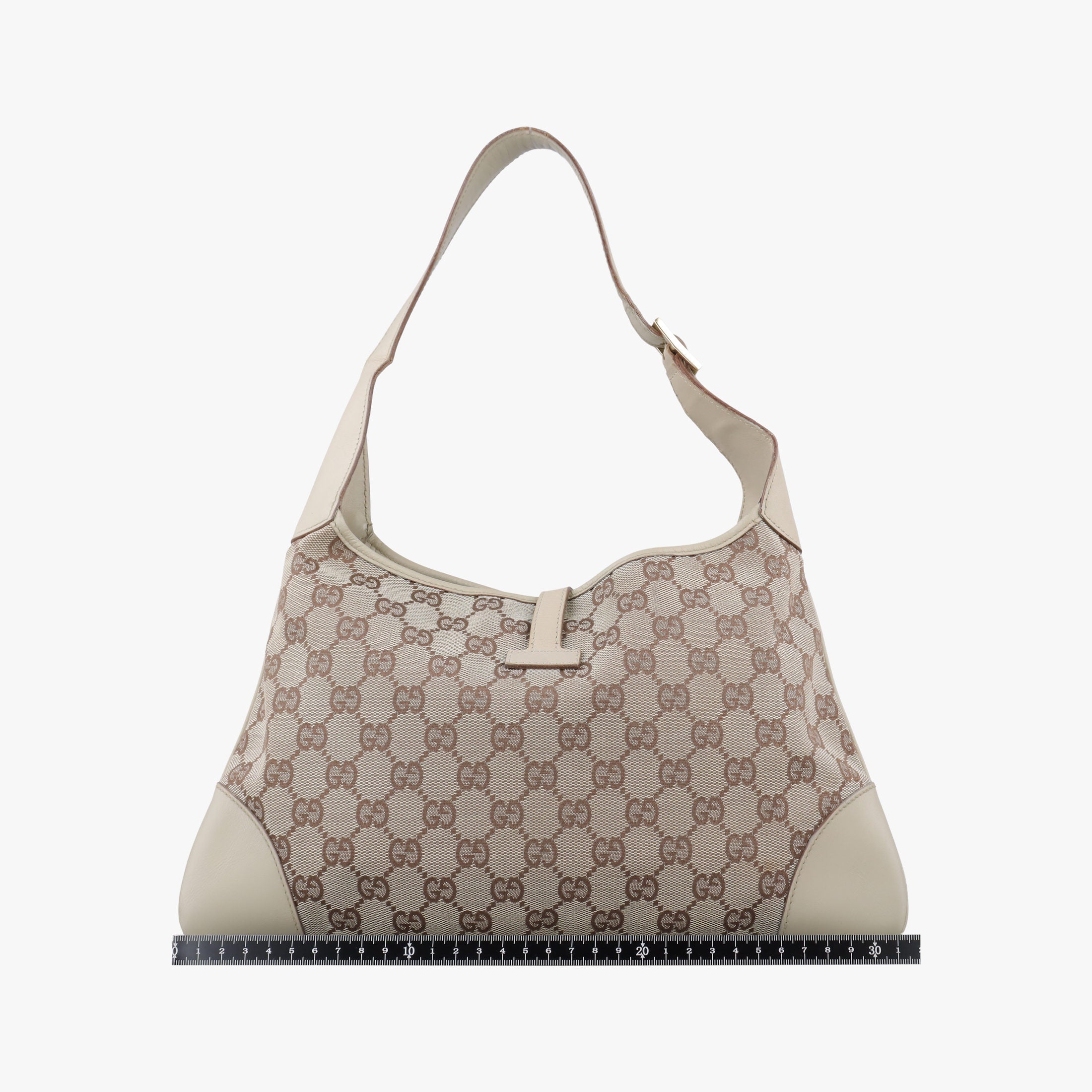 Jackie Ivory × Beige canvas×leather 001.40 ジャッキー アイボリー × ベージュ キャンバス×レザー 001.40