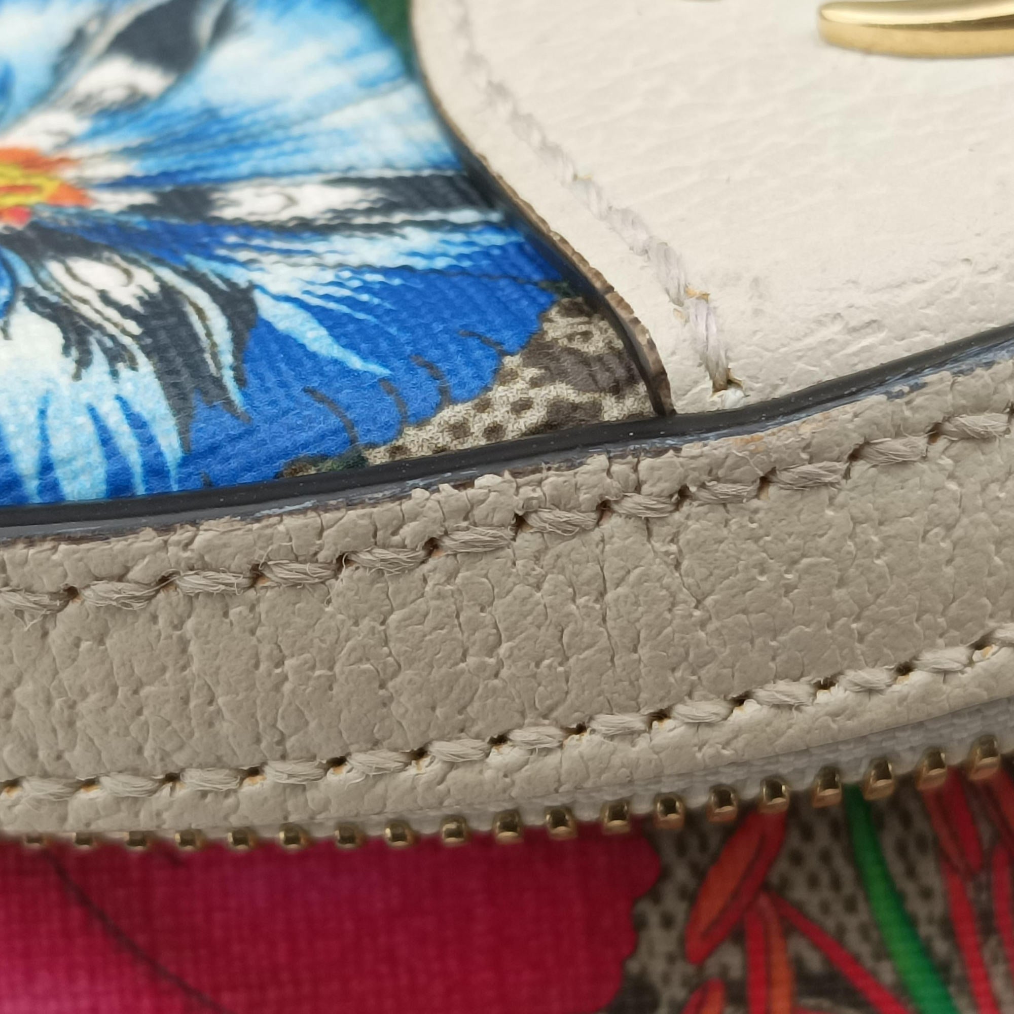 Ophidia Flora Multicolour PVC coated canvas×leather 547965 D030302144オフィディア フローラ マルチカラー PVCコーティングキャンバス×レザー 547965 D030302144