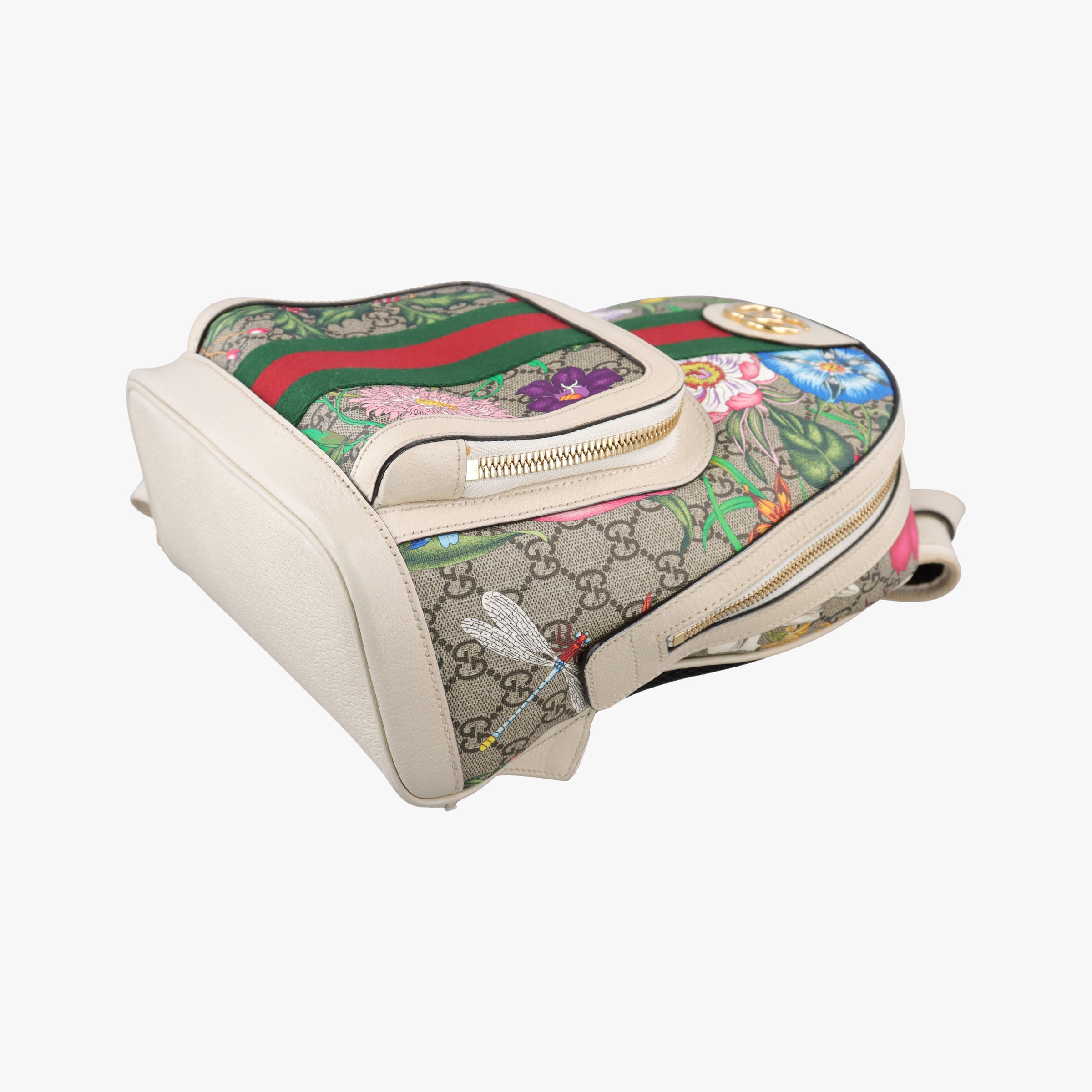 Ophidia Flora Multicolour PVC coated canvas×leather 547965 D030302144オフィディア フローラ マルチカラー PVCコーティングキャンバス×レザー 547965 D030302144