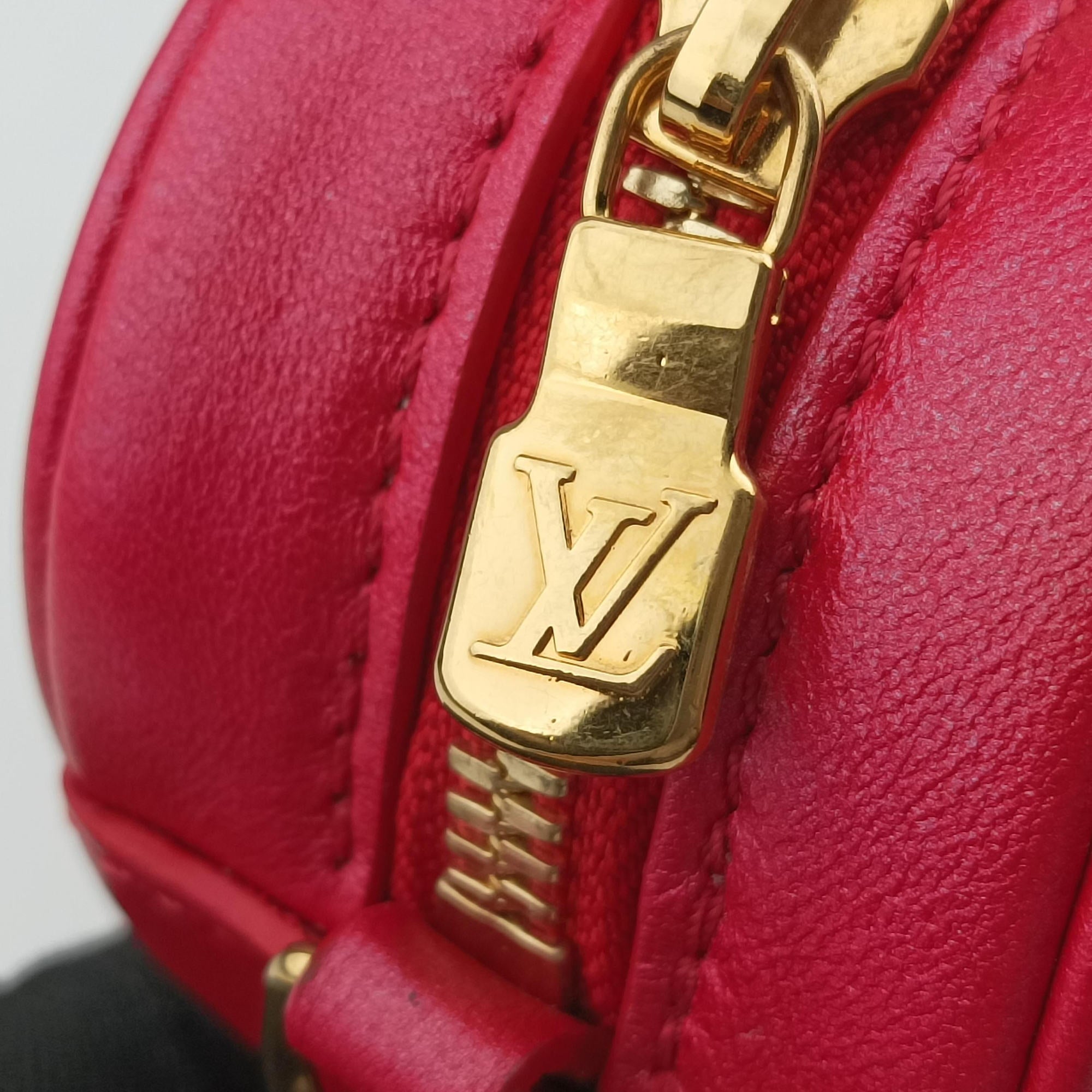 Heart on Chain Red Lambskin M80837 IC Chipハートオンチェーン レッド ラムスキン M80837 ICチップ