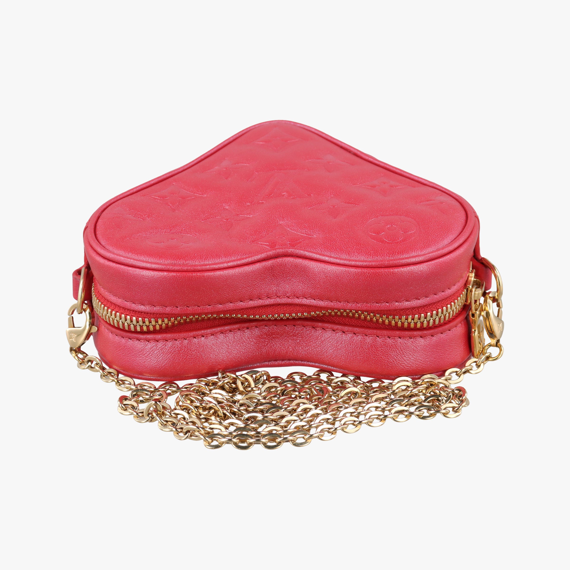 Heart on Chain Red Lambskin M80837 IC Chipハートオンチェーン レッド ラムスキン M80837 ICチップ