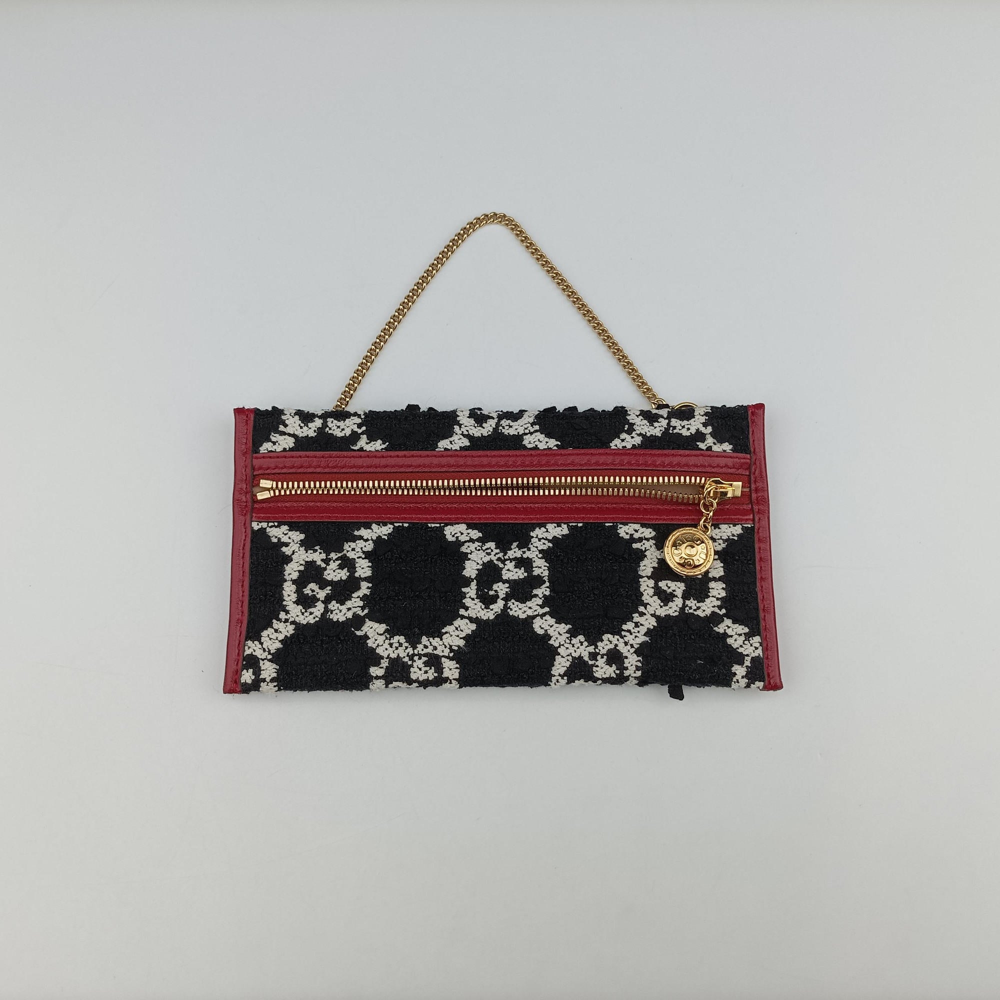 Rajah Black × Red × Multi tweed × leather 537219 I030122329ラジャ ブラック×レッド×マルチ ツイード×レザー 537219 I030122329