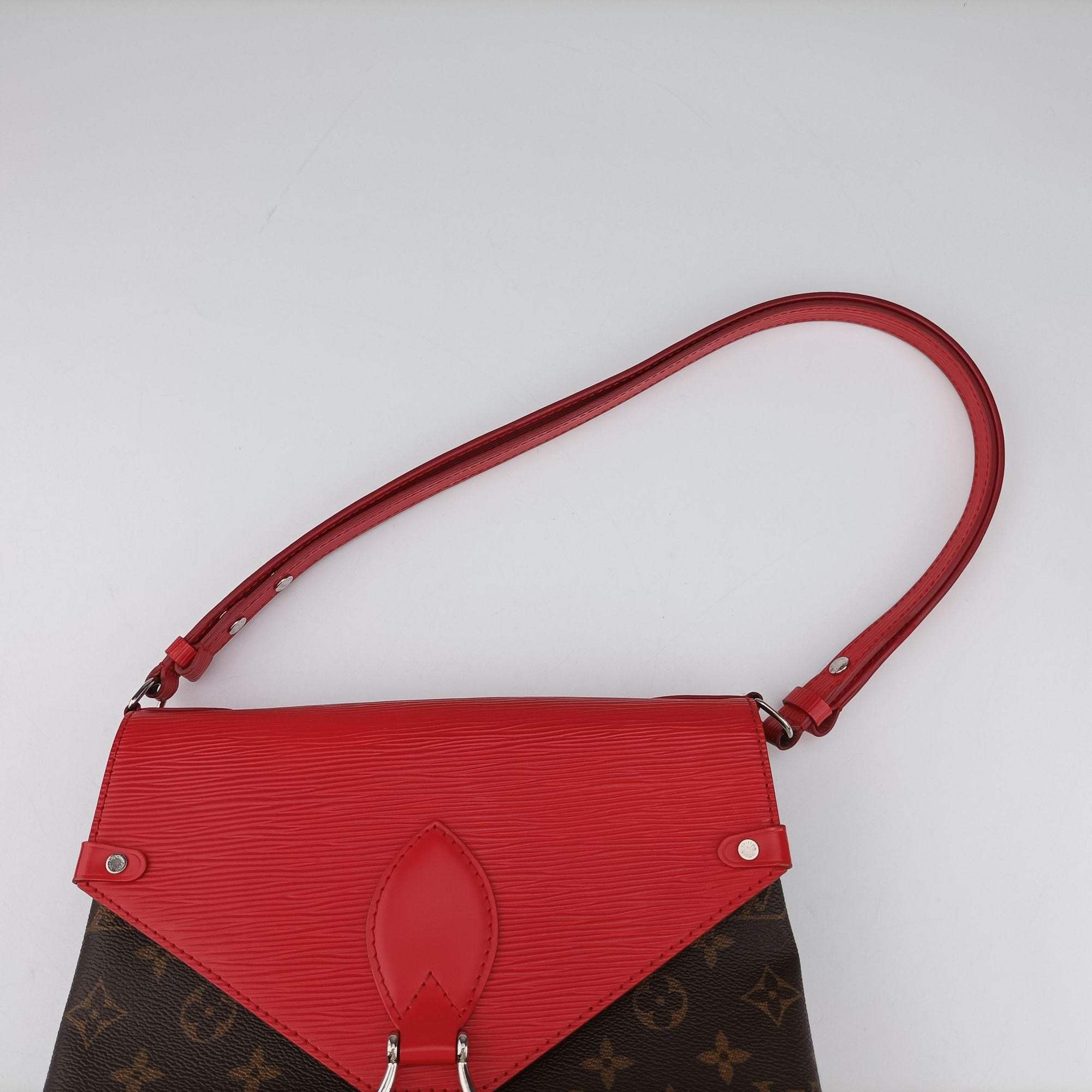 SAINT MICHEL Brown×COQUELICOT Monogram Canvas×epi M44031 CA3117サンミシェル モノグラム/ブラウン×コクリコ モノグラムキャンバス×エピ M44031 CA3117