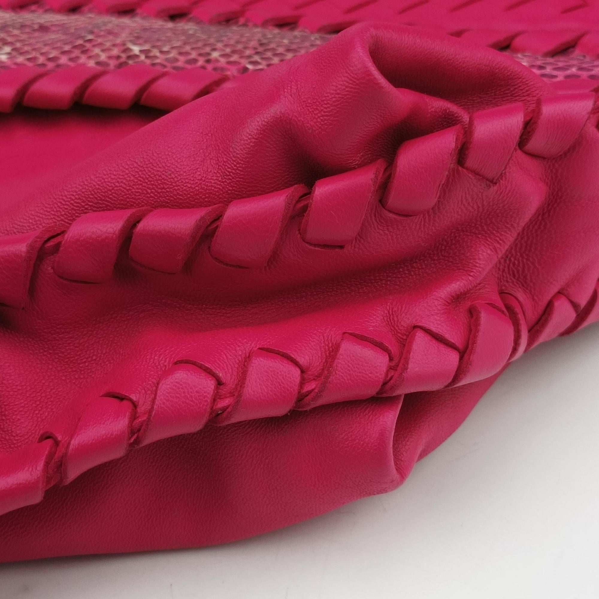 Intrecciato Pink lambskin B00113340Rイントレチャート ピンク ラムスキン B00113340R