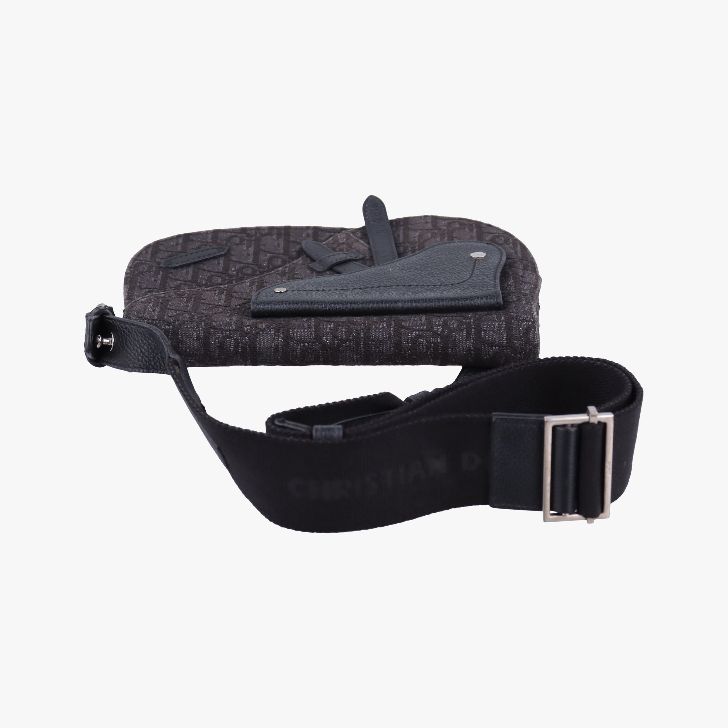 Saddle Black Jacquard×Leather 03-BO-0169サドルバッグ ブラック ジャガード×レザー 03-BO-0169