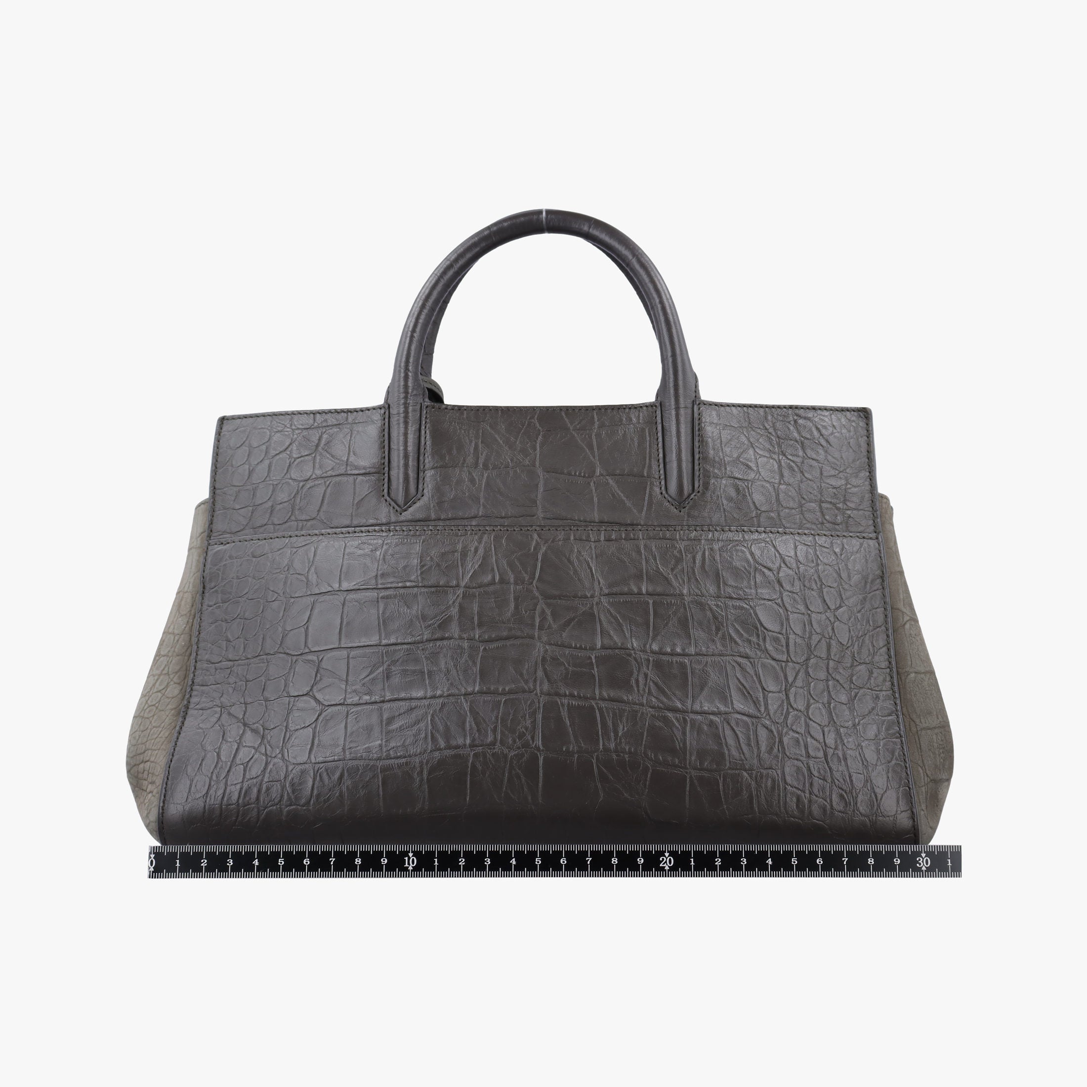Cabas Rive Gauche Dark Gray Crocodile Embossed Calfskin Leather 400413 TCT400413.0416カバ リヴ ゴーシュ ダークグレー クロコ型押しレザー 400413 TCT400413.0416