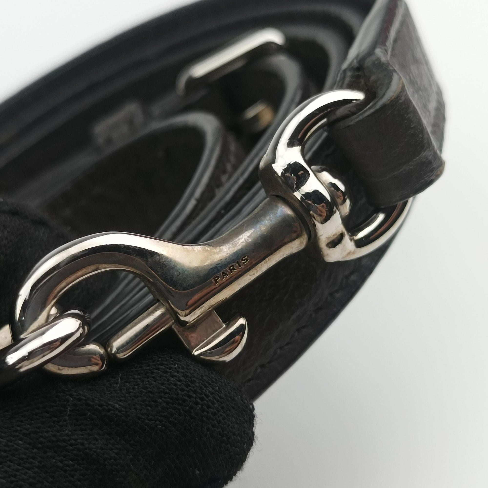 Cabas Rive Gauche Dark Gray Crocodile Embossed Calfskin Leather 400413 TCT400413.0416カバ リヴ ゴーシュ ダークグレー クロコ型押しレザー 400413 TCT400413.0416