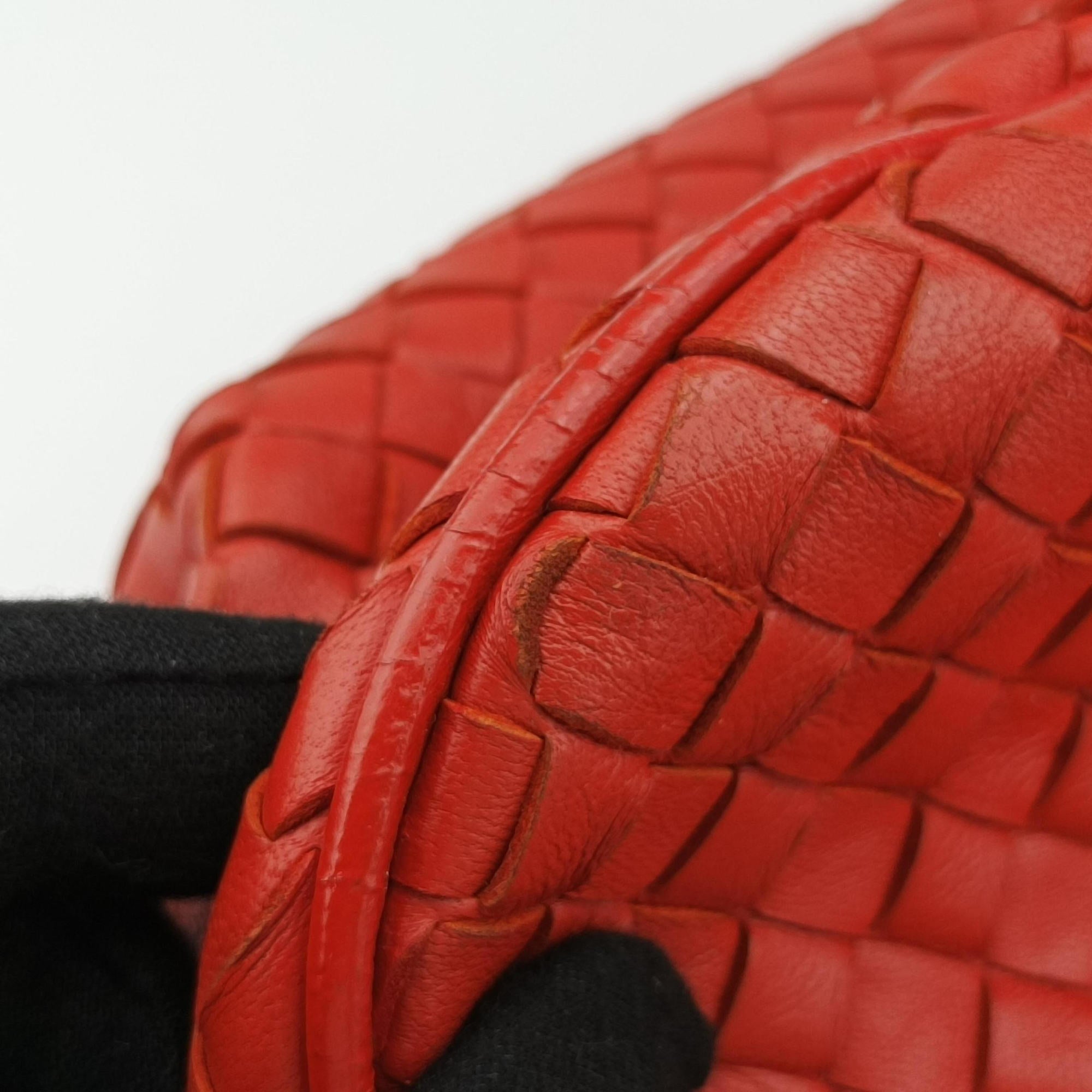 Intrecciato Red lambskin B08182798Iイントレチャート レッド ラムスキン B08182798I