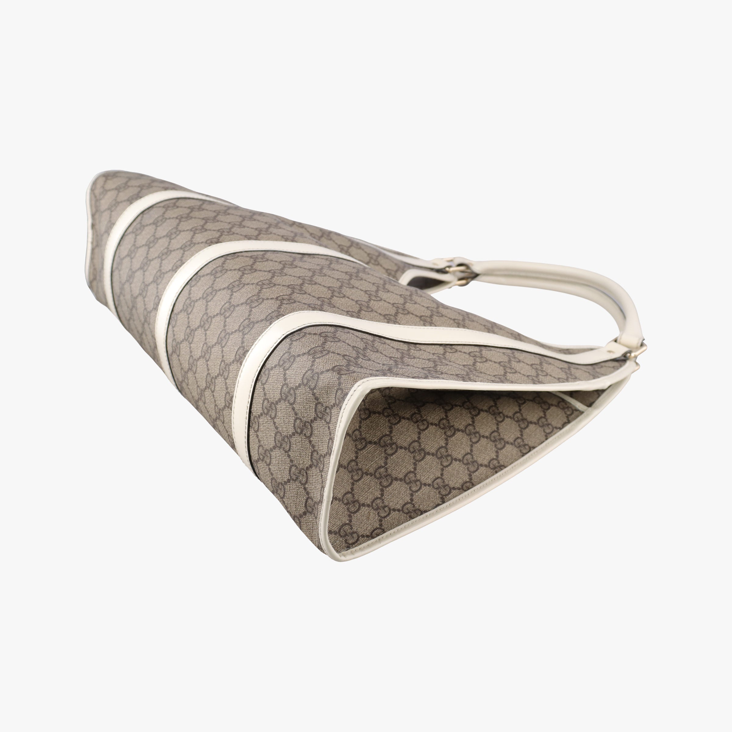 New Jackie Brown×White PVC coated canvas×Leather 203493 D4507378ニュージャッキー ブラウン×ホワイト PVCコーティングキャンバス×レザー 203493 D4507378