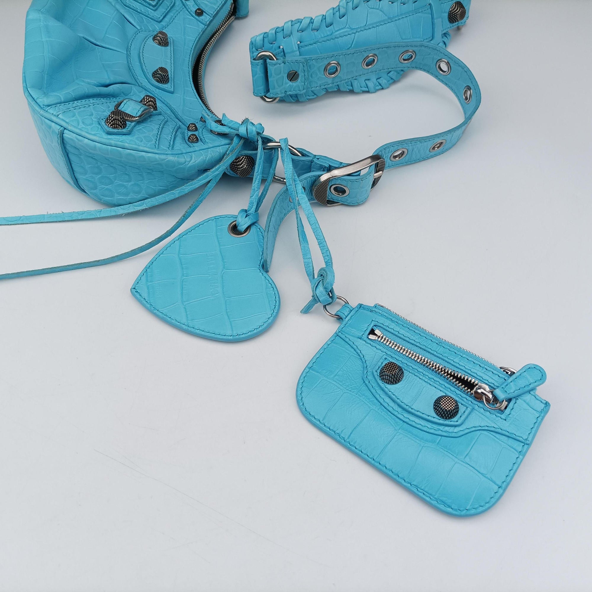 Le Cagole mini Blue fabric 671309.4809.P.640167ル カゴール ミニ ブルー ファブリック 671309.4809.P.640167