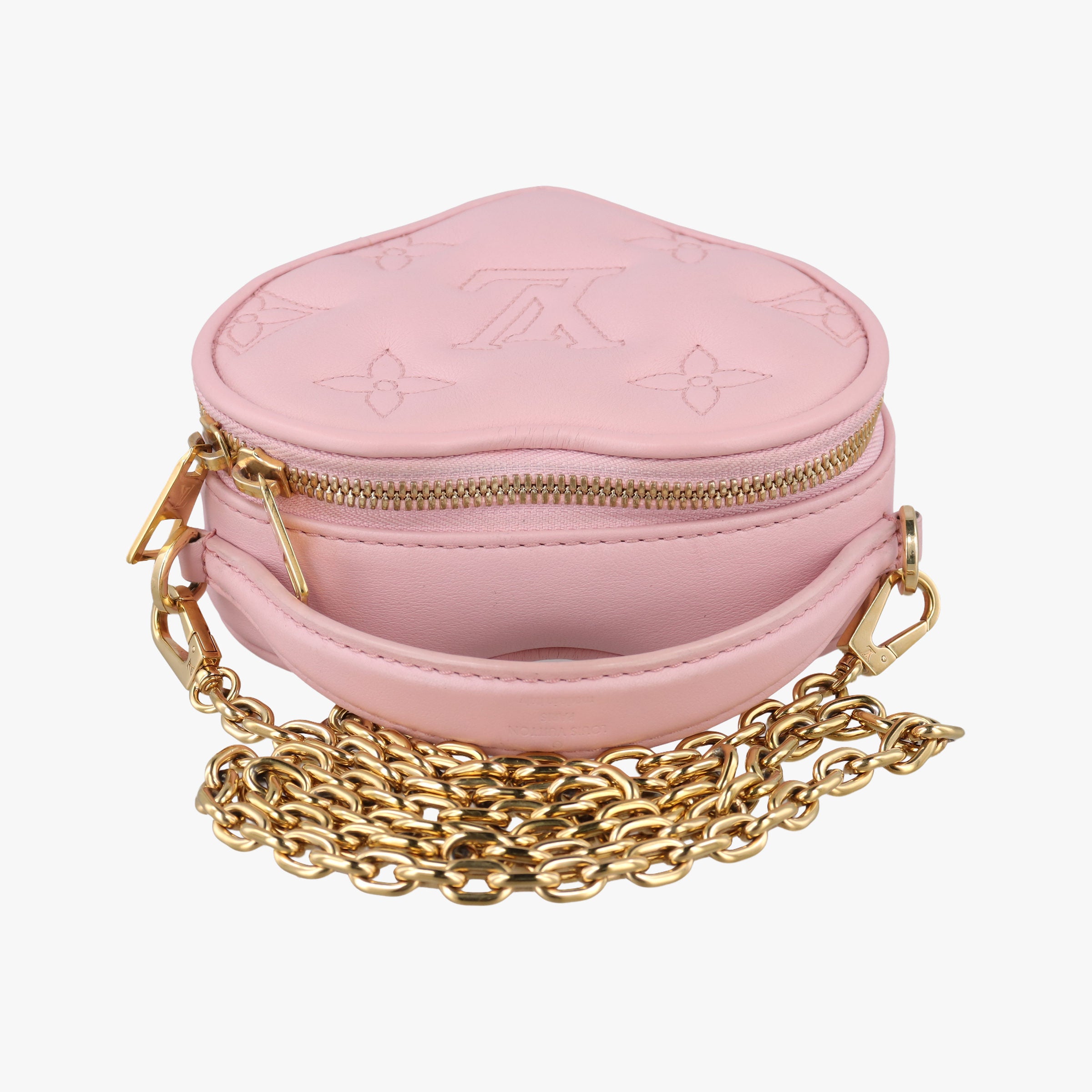 Pop My Heart Pouch pink Leather M82526 IC Chipポップマイハートポーチ ピンク レザー M82526 ICチップ