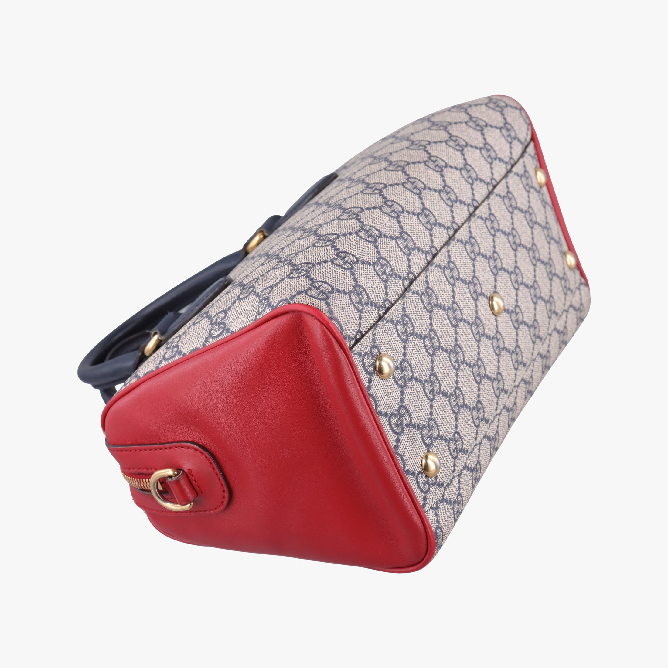 GG SUPREME Beige x Red x Navy PVC coated canvas×Leather 409529 B020287774GGスプリーム ベージュ×レッド×ネイビー PVCコーティングキャンバス×レザー 409529 B020287774