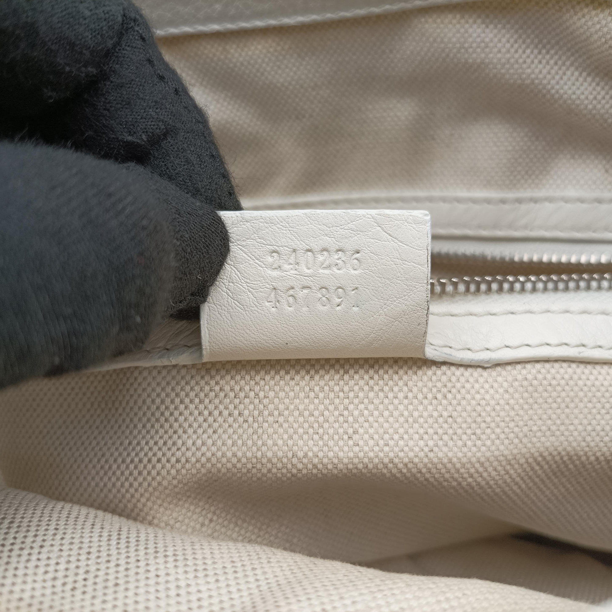 Guccissima Techno Horsebit White Leather 240236 C5850510グッチシマ ラージ テクノホースビット ホーボー ホワイト レザー 240236 C5850510