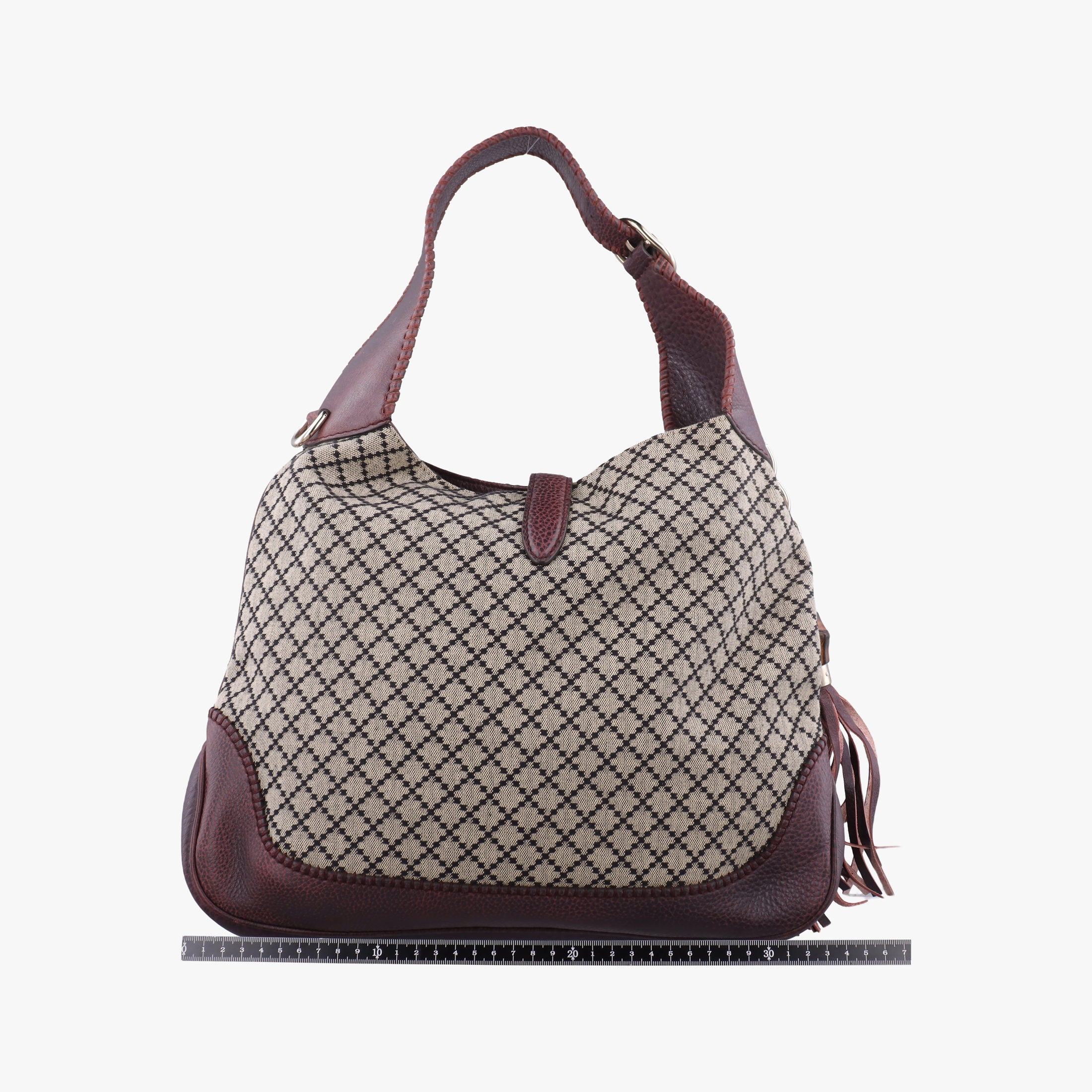 New Jackie Beige × Bordeaux canvas×leather 246907 G7342791ニュージャッキー ベージュ × ボルドー キャンバス x レザー 246907 G7342791