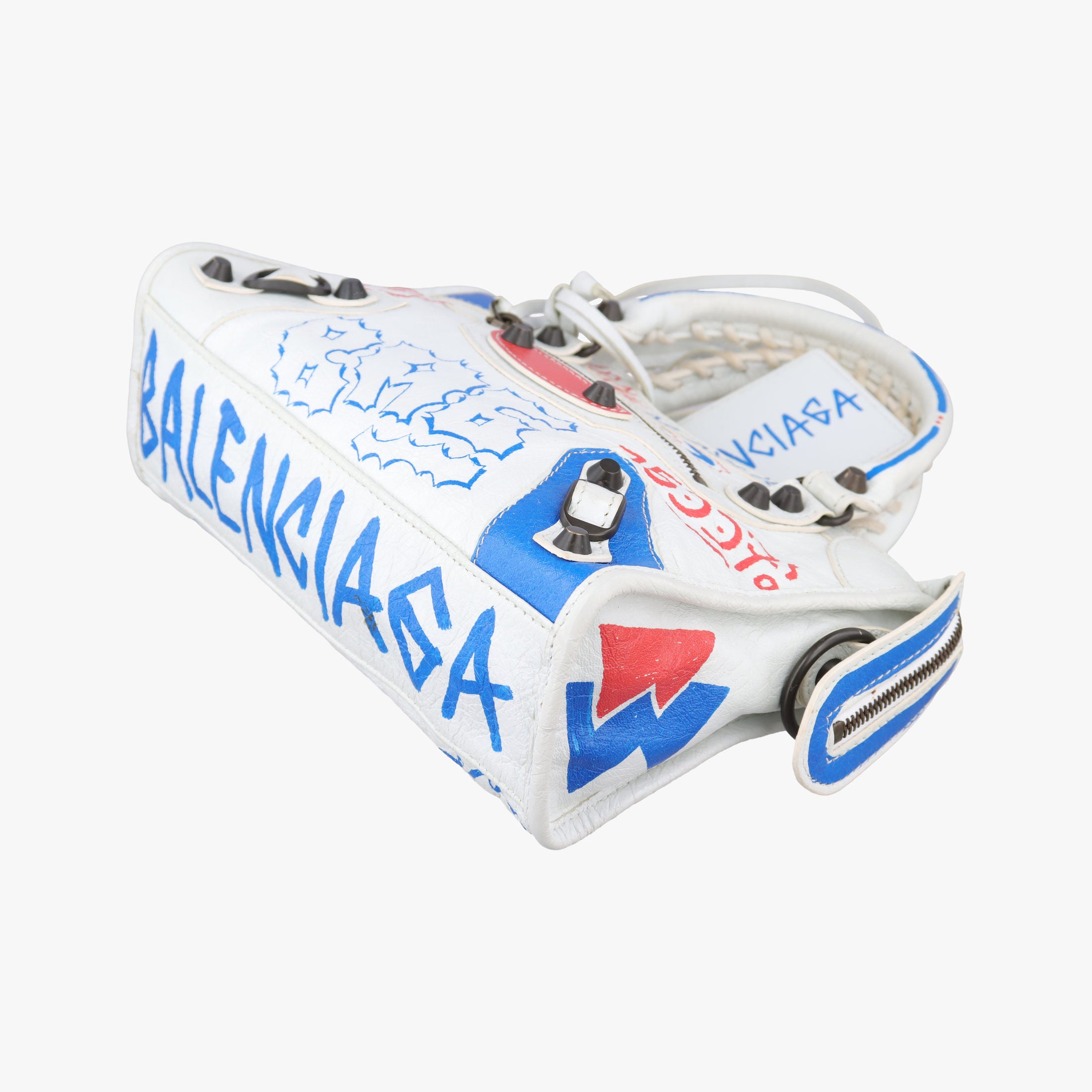 Classic Mini City Graffiti White×Multicolor Arena Lambskin 300295 300295.9060.Y.1669クラシック ミニ シティ グラフィティ ホワイト×マルチカラー アリーナ ラムスキン 300295 300295.9060.Y.1669