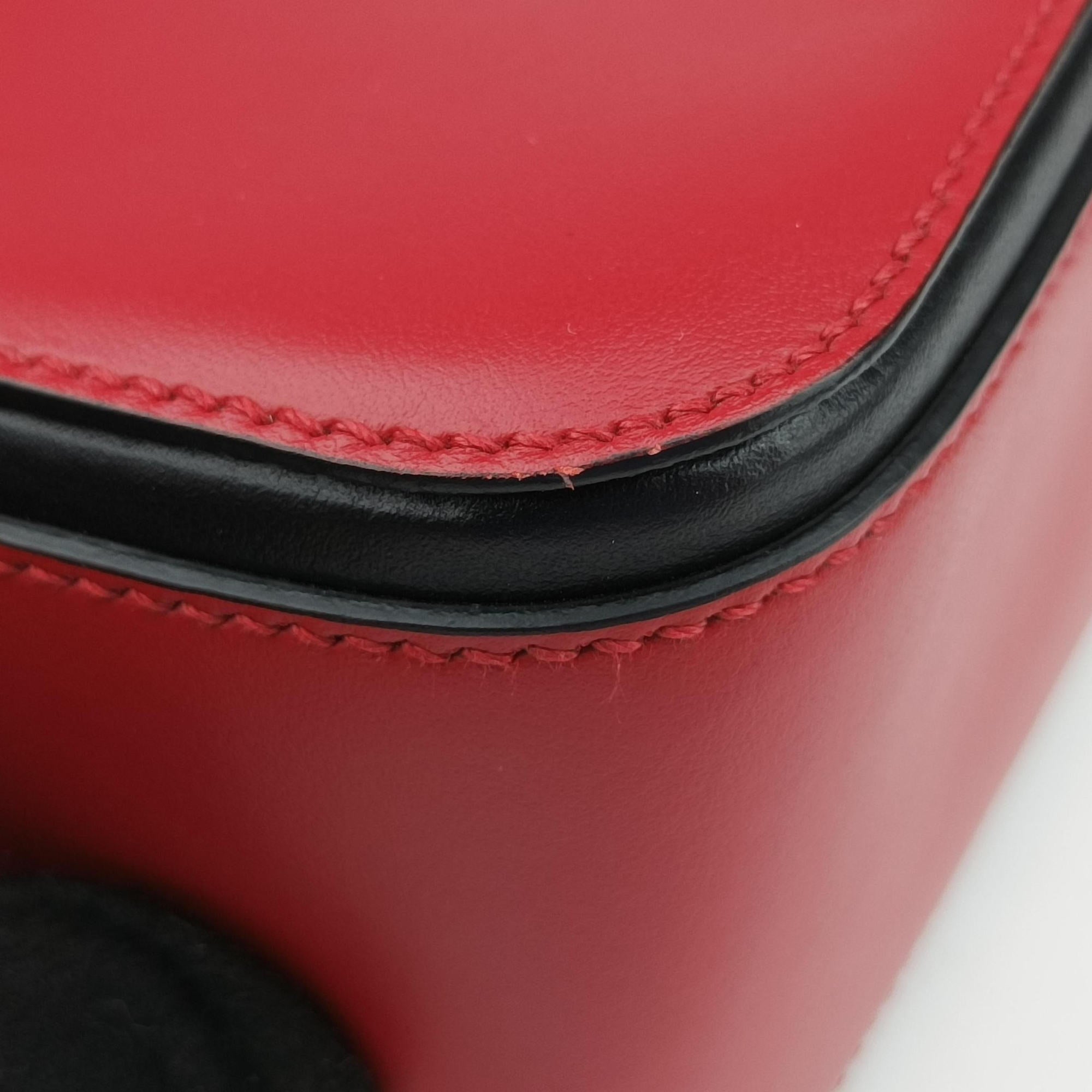 COGNAC N Red × black Leather 1BD166 25コニャック レッド × ブラック レザー 1BD166 25