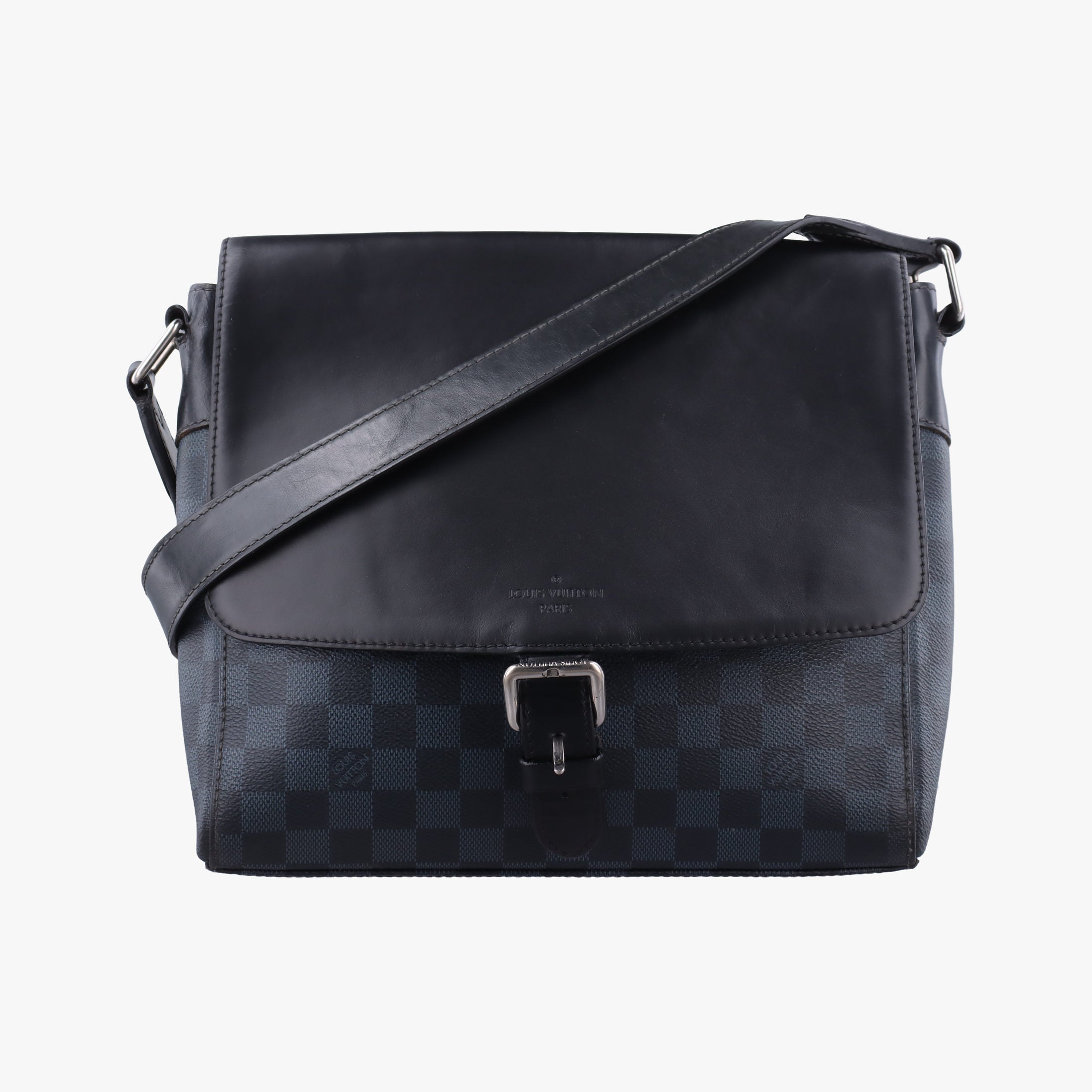 Newport Messenger PM black×navy Damier Cobalt N41587 DR1126ニューポート メッセンジャーPM ブラック×ネイビー ダミエ コバルト N41587 DR1126