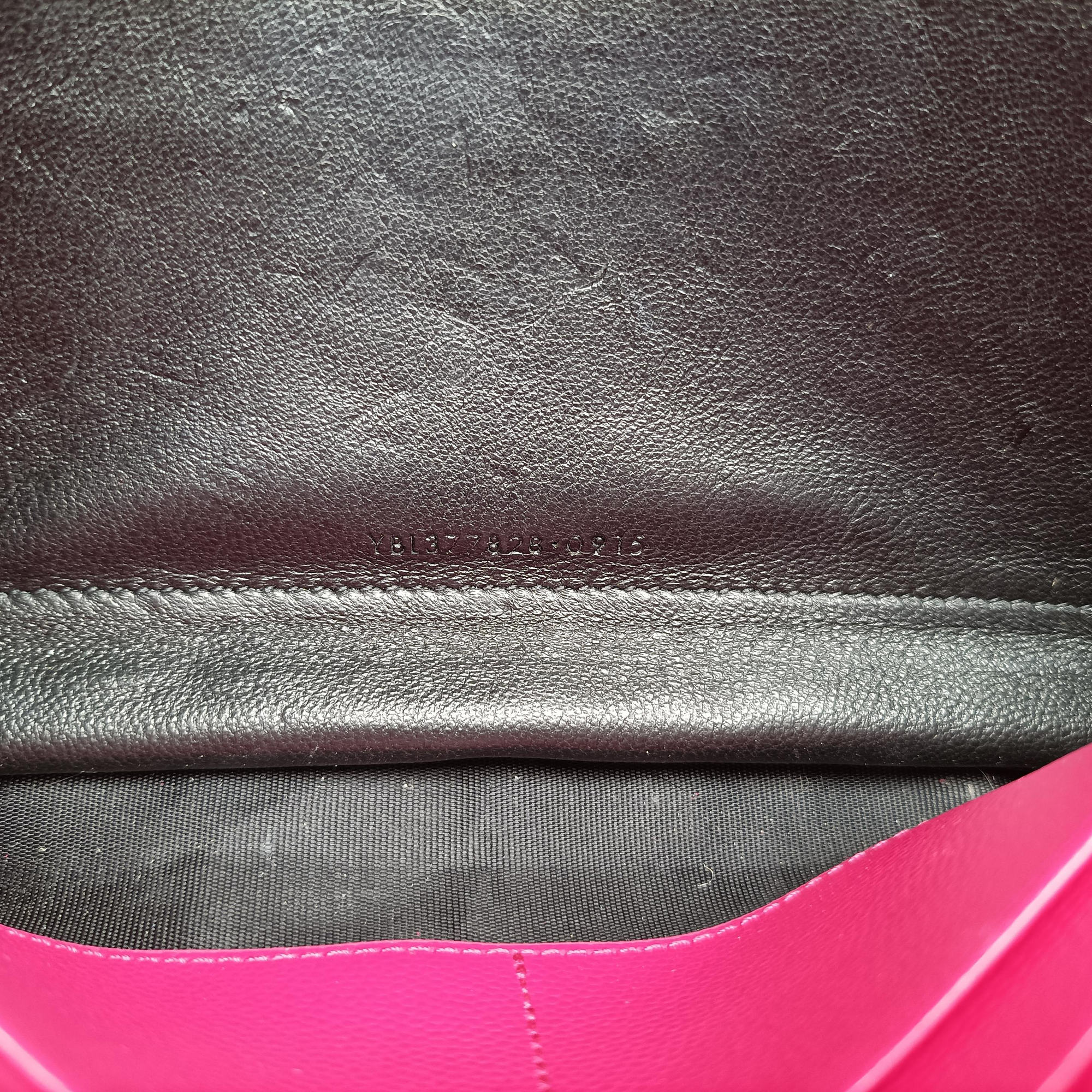 Envelope Fuchsia Grain de Poudre leather 377828 YBL377828.0915モノグラム フューシャピンク グレードプードル エンボスレザー 377828 YBL377828.0915
