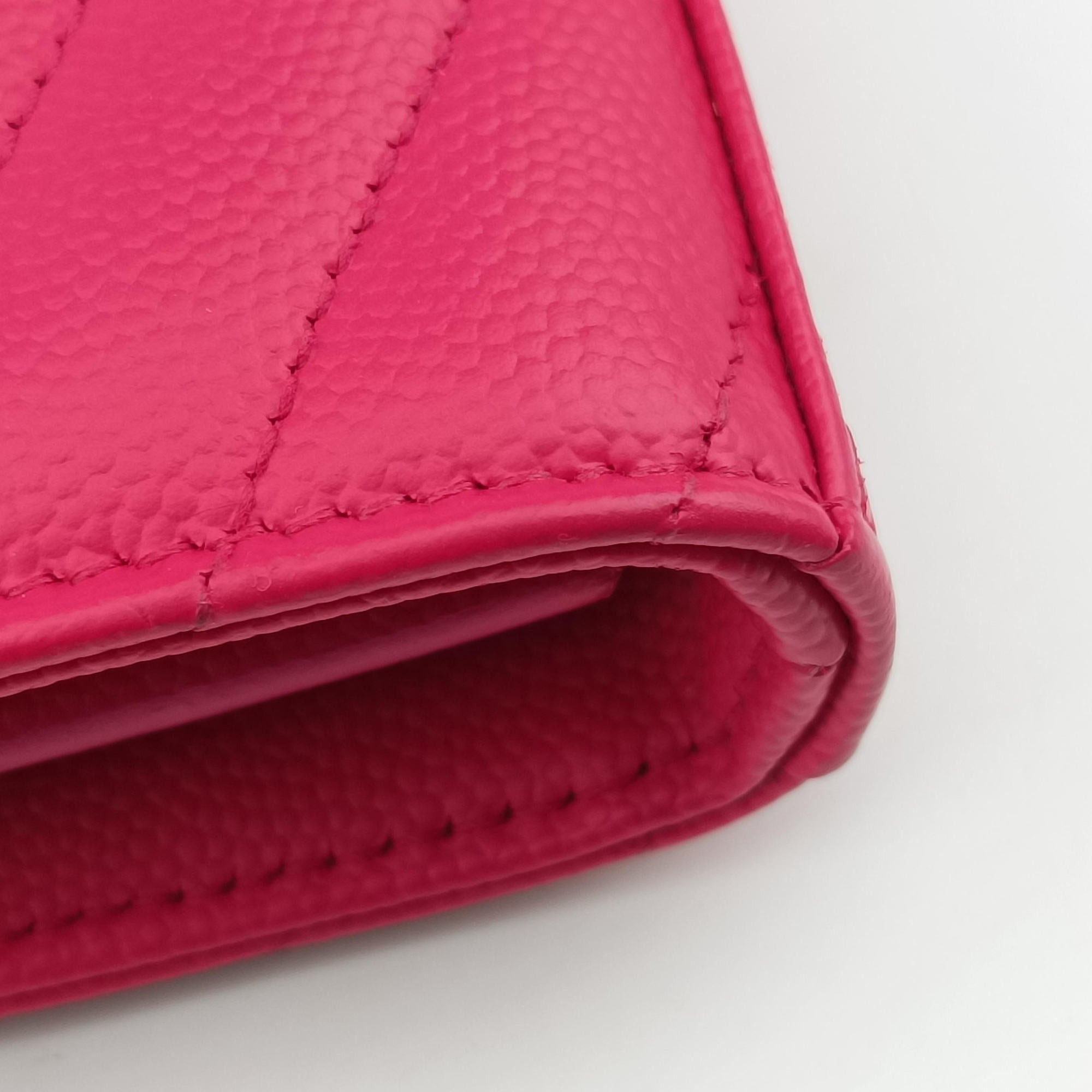 Envelope Fuchsia Grain de Poudre leather 377828 YBL377828.0915モノグラム フューシャピンク グレードプードル エンボスレザー 377828 YBL377828.0915