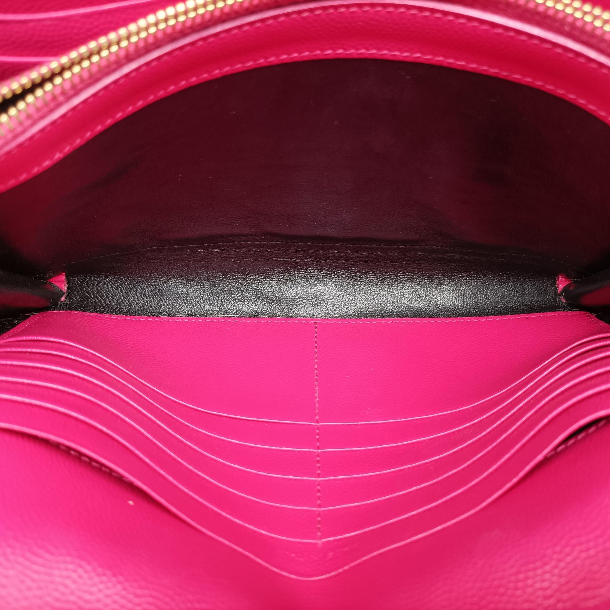 Envelope Fuchsia Grain de Poudre leather 377828 YBL377828.0915モノグラム フューシャピンク グレードプードル エンボスレザー 377828 YBL377828.0915