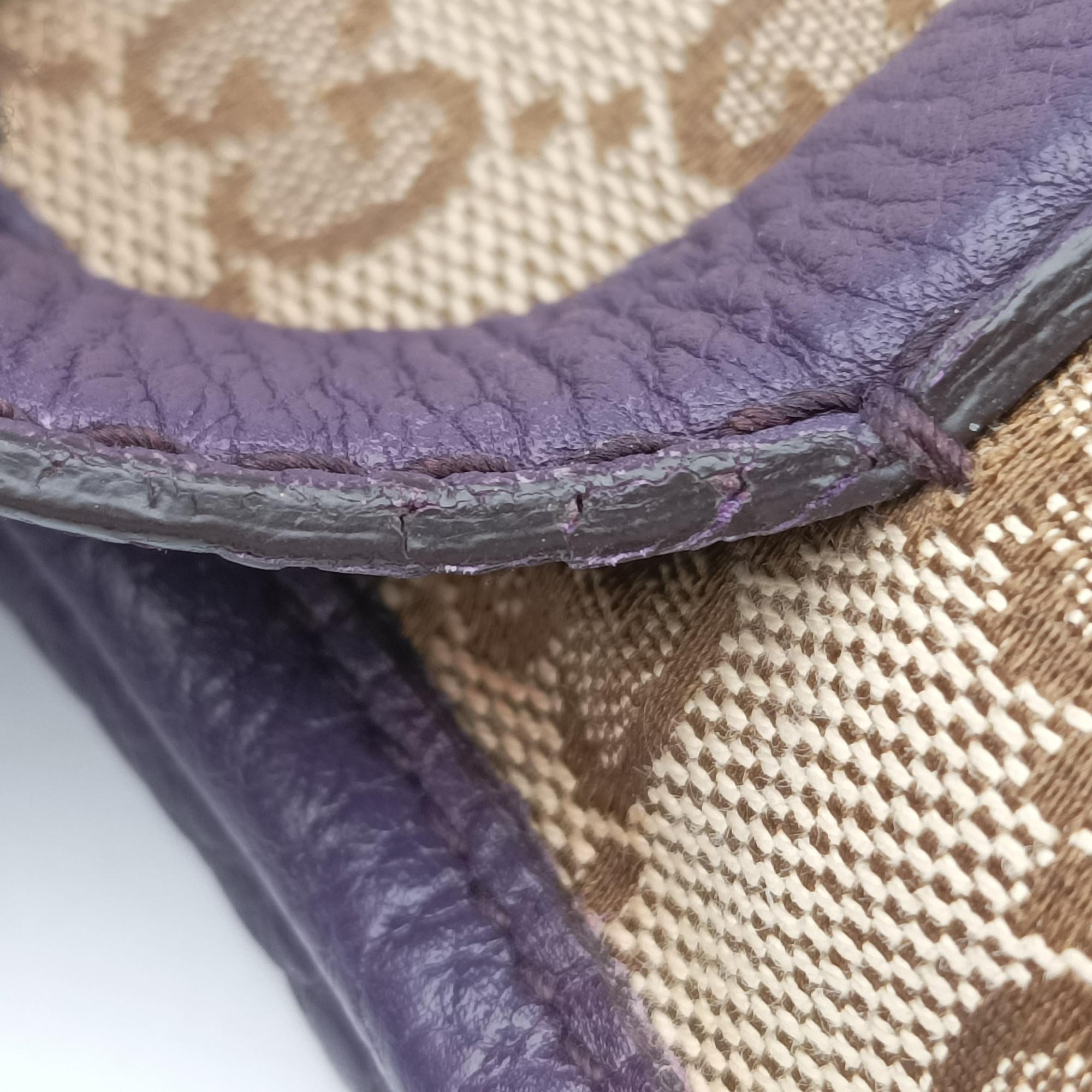JACKIE 1961 beige×purple Canvas×leather 277520 I014543760ジャッキー1961 ベージュ×パープル キャンバス ×レザー 277520 I014543760