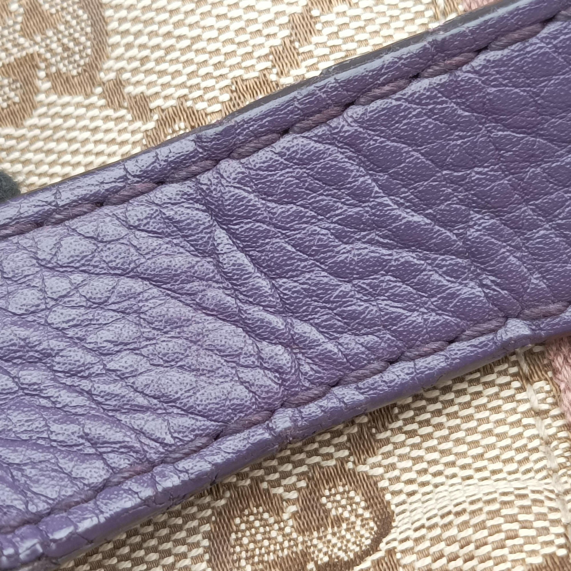 JACKIE 1961 beige×purple Canvas×leather 277520 I014543760ジャッキー1961 ベージュ×パープル キャンバス ×レザー 277520 I014543760