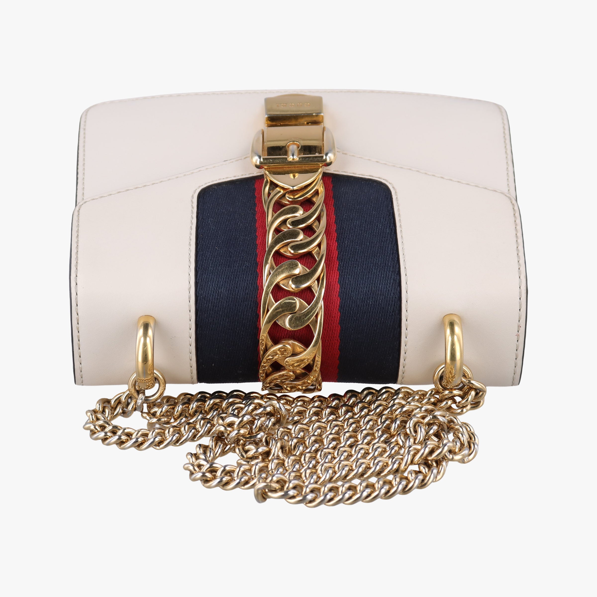 Sylvie Ivory×navy×red Leather 431666 I028155934シルヴィ アイボリー×ネイビー×レッド レザー 431666 I028155934