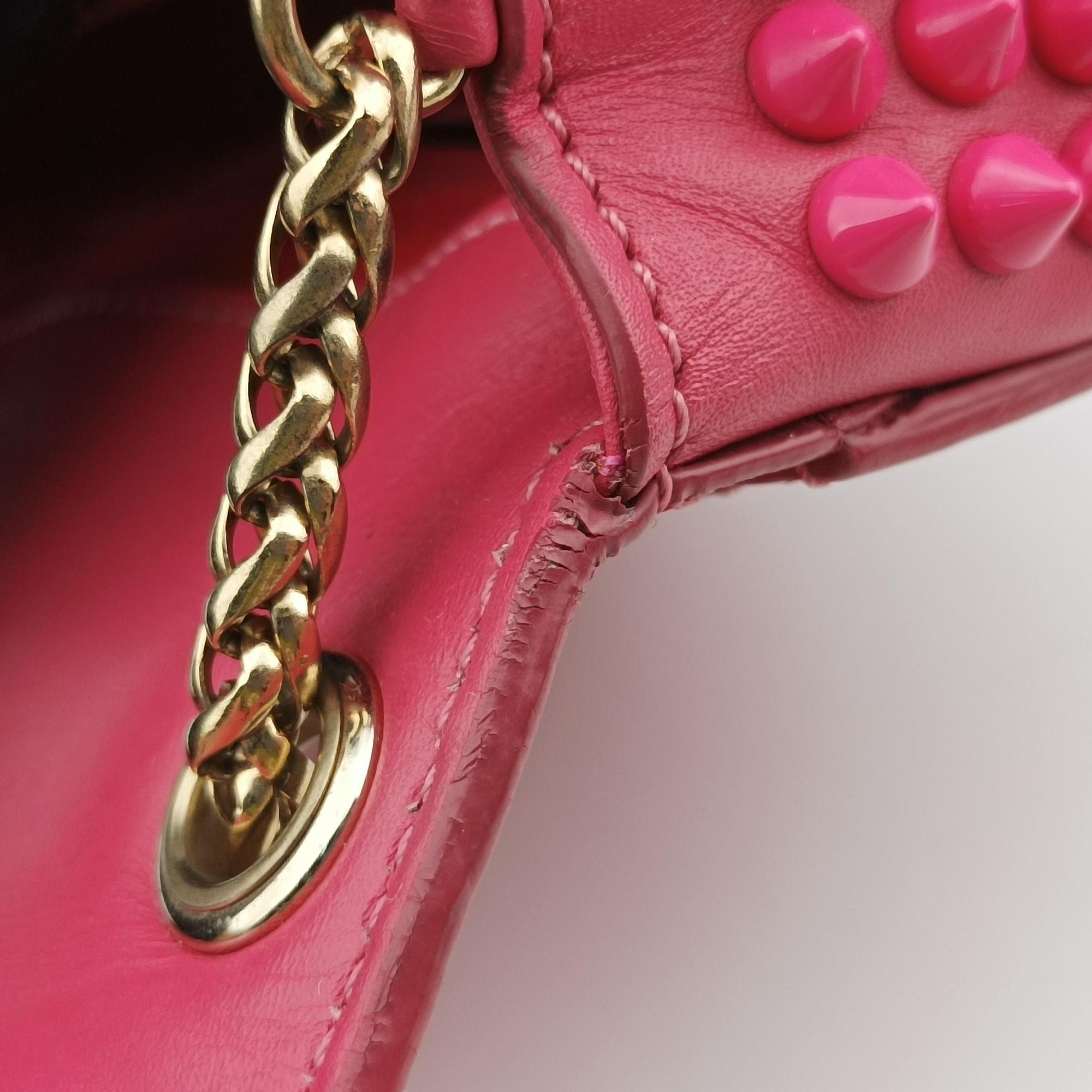 Sweet Charity Scarabe Spike Pink Leather 五スイート チャリティー スカラベ スパイク ピンク レザー 五