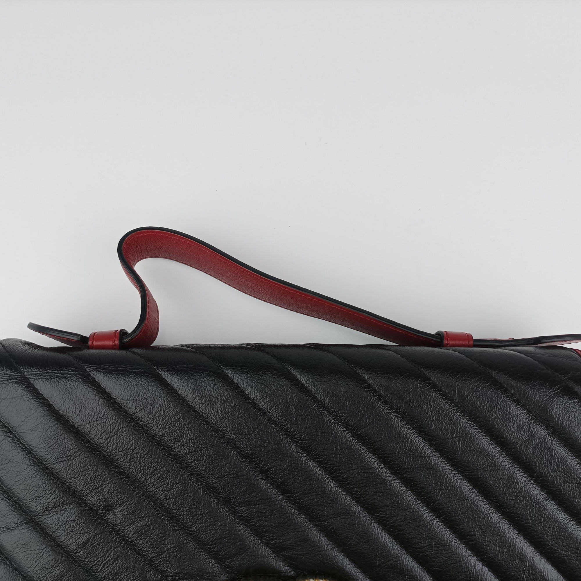 GG Marmont Black×red Leather 498109 A030030509GGマーモント ブラック×レッド レザー 498109 A030030509