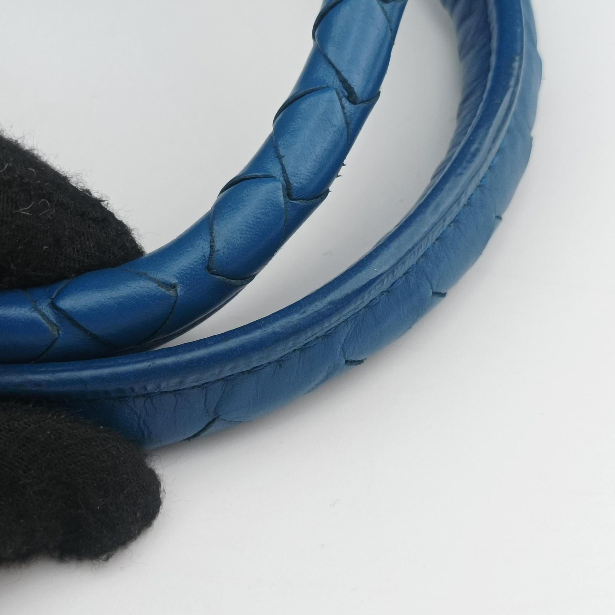 Roma Intrecciato Blue lambskin B02460518Fローマ イントレチャート ブルー ラムスキン B02460518F