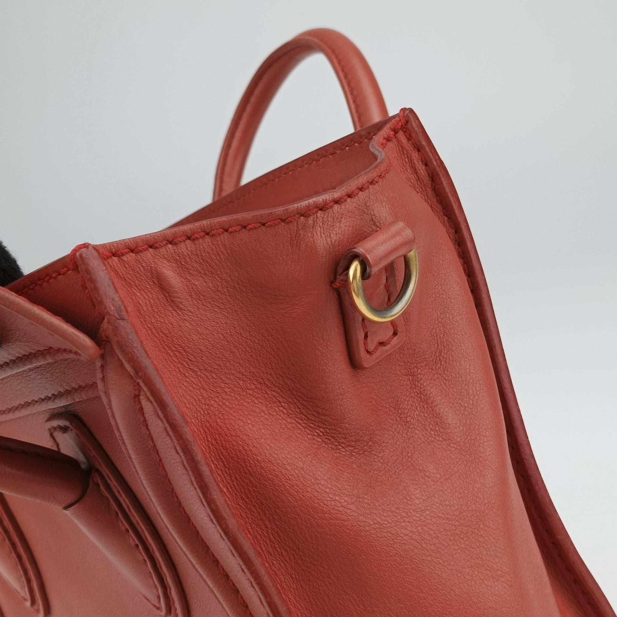 Luggage Mini Shopper Red Leather F-UP-0161ラゲージミニショッパー レッド レザー F-UP-0161