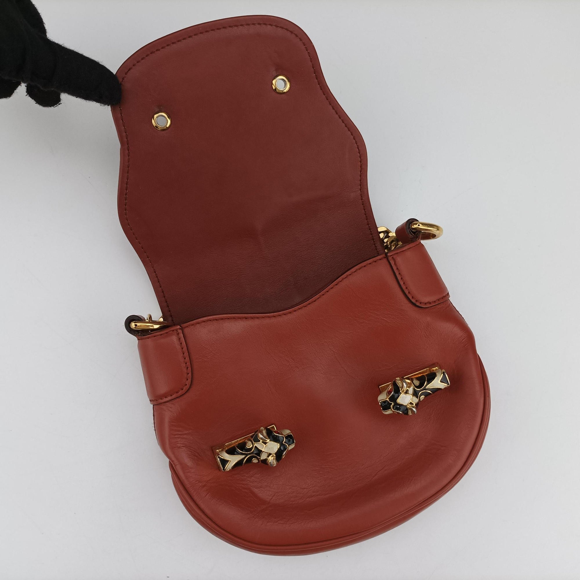 Nubuck Tigrette Chain Brown leather 290684 B011686032ヌバックティグレットチェーン ブラウン レザー 290684 B011686032