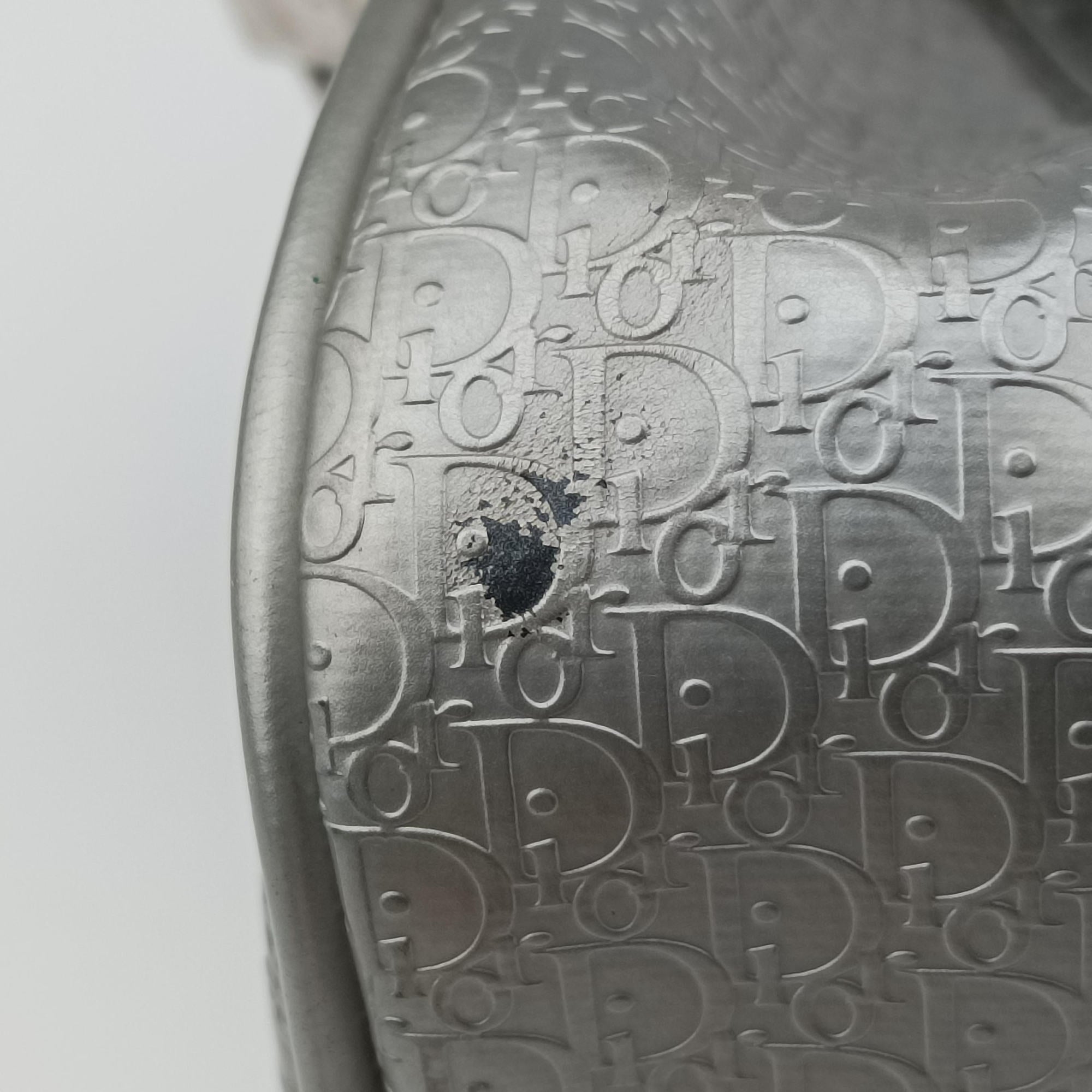 Zucchino Glitter Logo Silver × Gray Leather PZ 0101ズッカ柄 ズッキーノ グリッターロゴ シルバー × グレー レザー PZ 0101