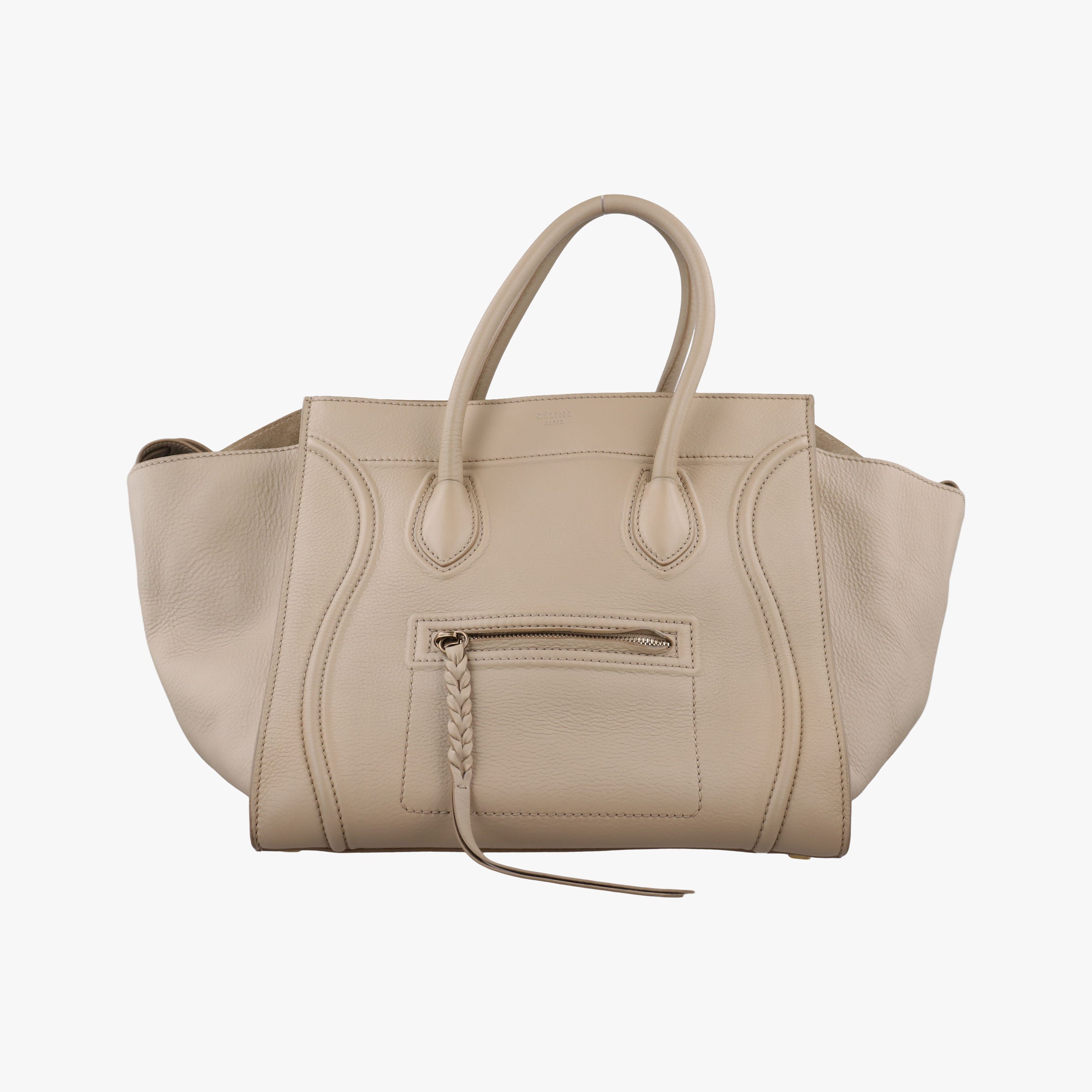 Luggage Small Square Phantom Beige Leather F-CU-0132ラゲージスモールスクエアファントム ベージュ レザー F-CU-0132
