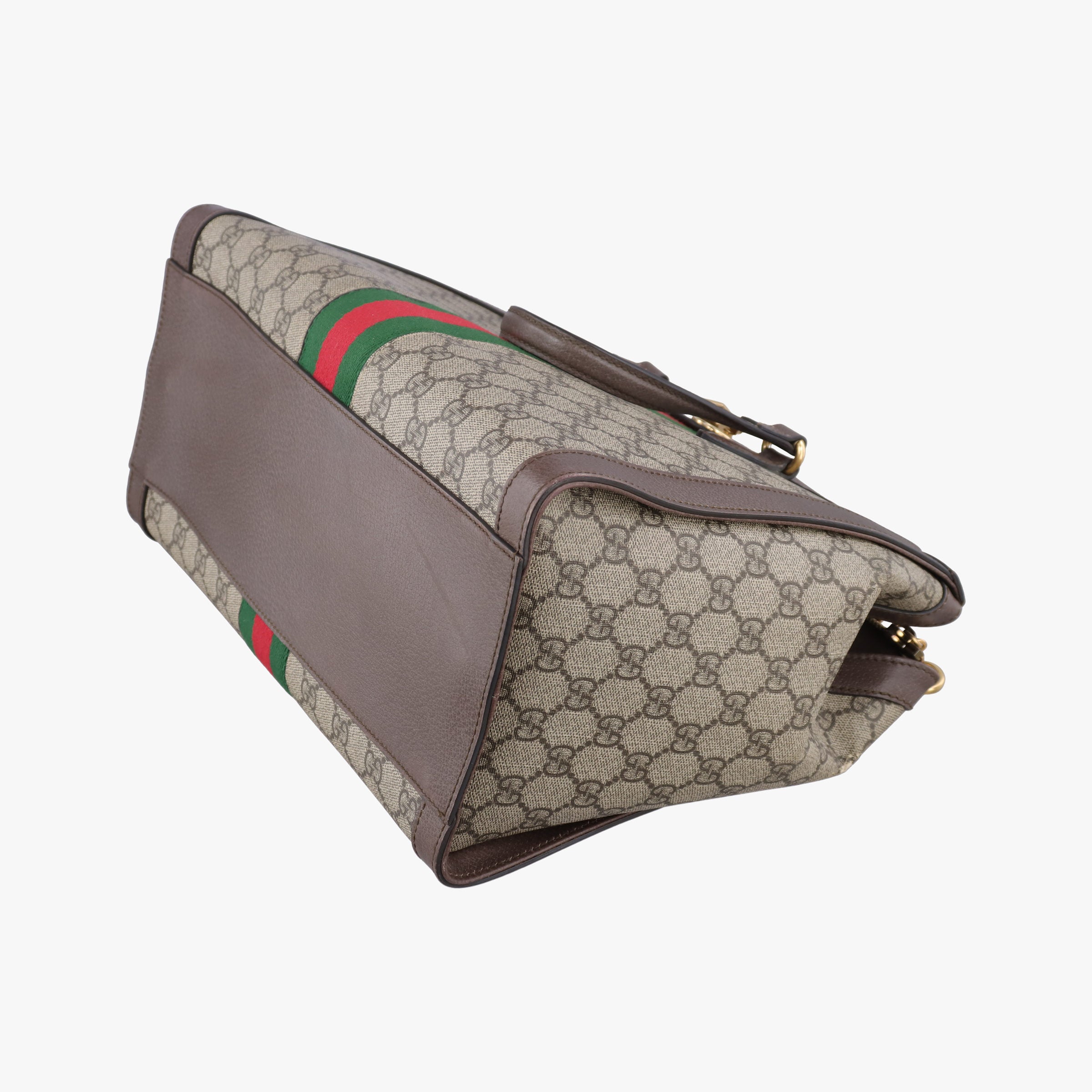 OPHIDIA Beige×Brown×Red×Green PVC coated canvas×Leather 524537 C026468528オフィディア ベージュ×ブラウン×レッド×グリーン PVCコーティングキャンバス×レザー 524537 C026468528